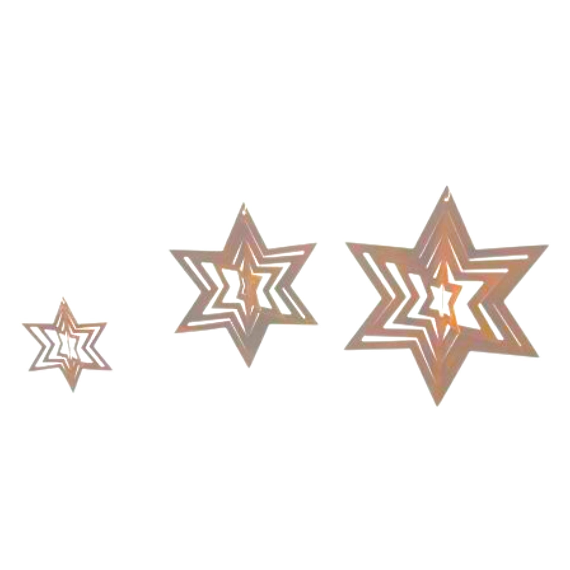 Darstellung von Stern 3D gross zum Hängen 19x23 cm