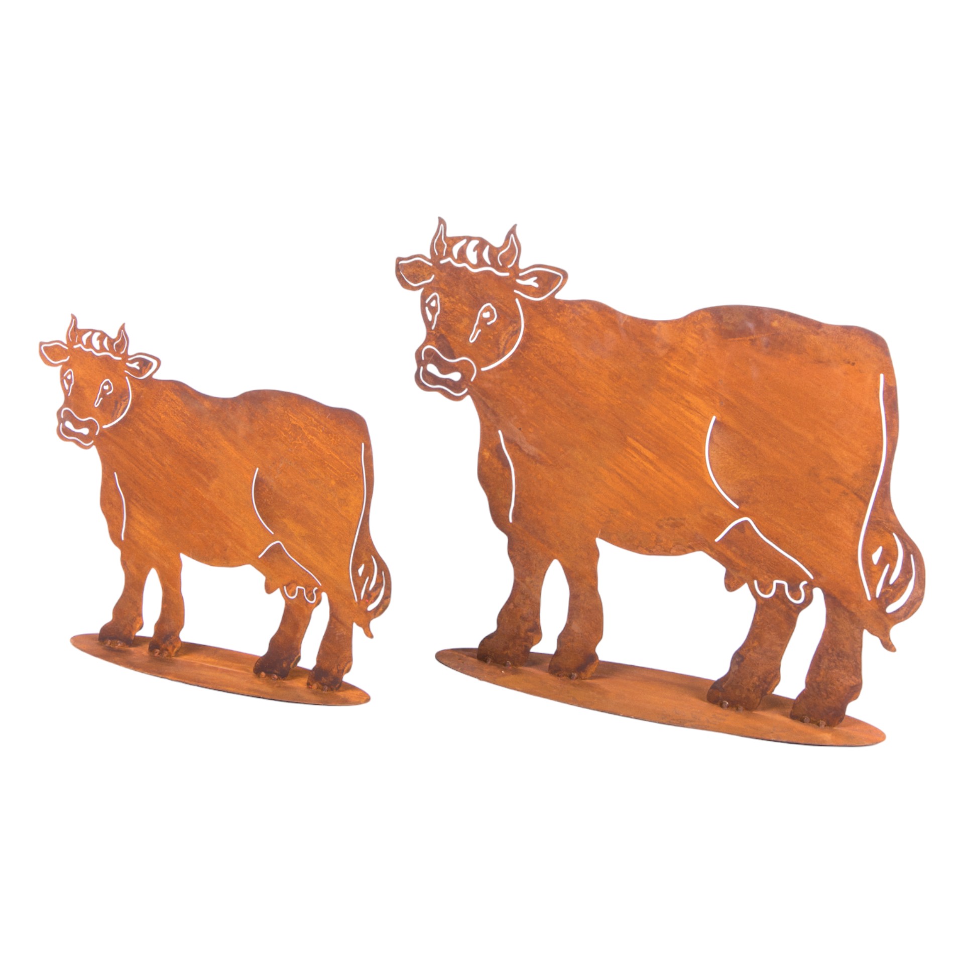 Darstellung von Kuh mittel auf Platte