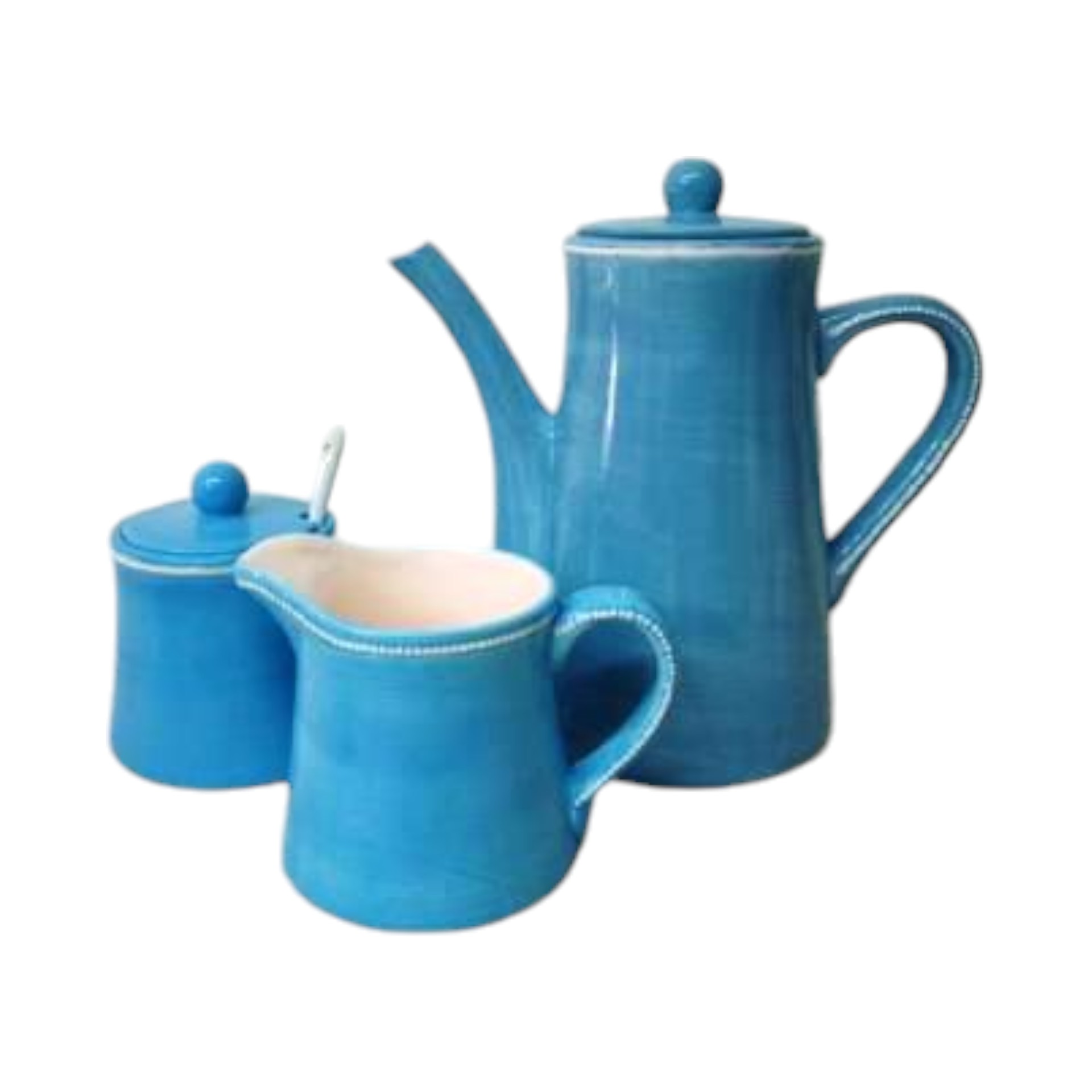 Darstellung von RP Teekanne m. Henkel u. Deckel blau