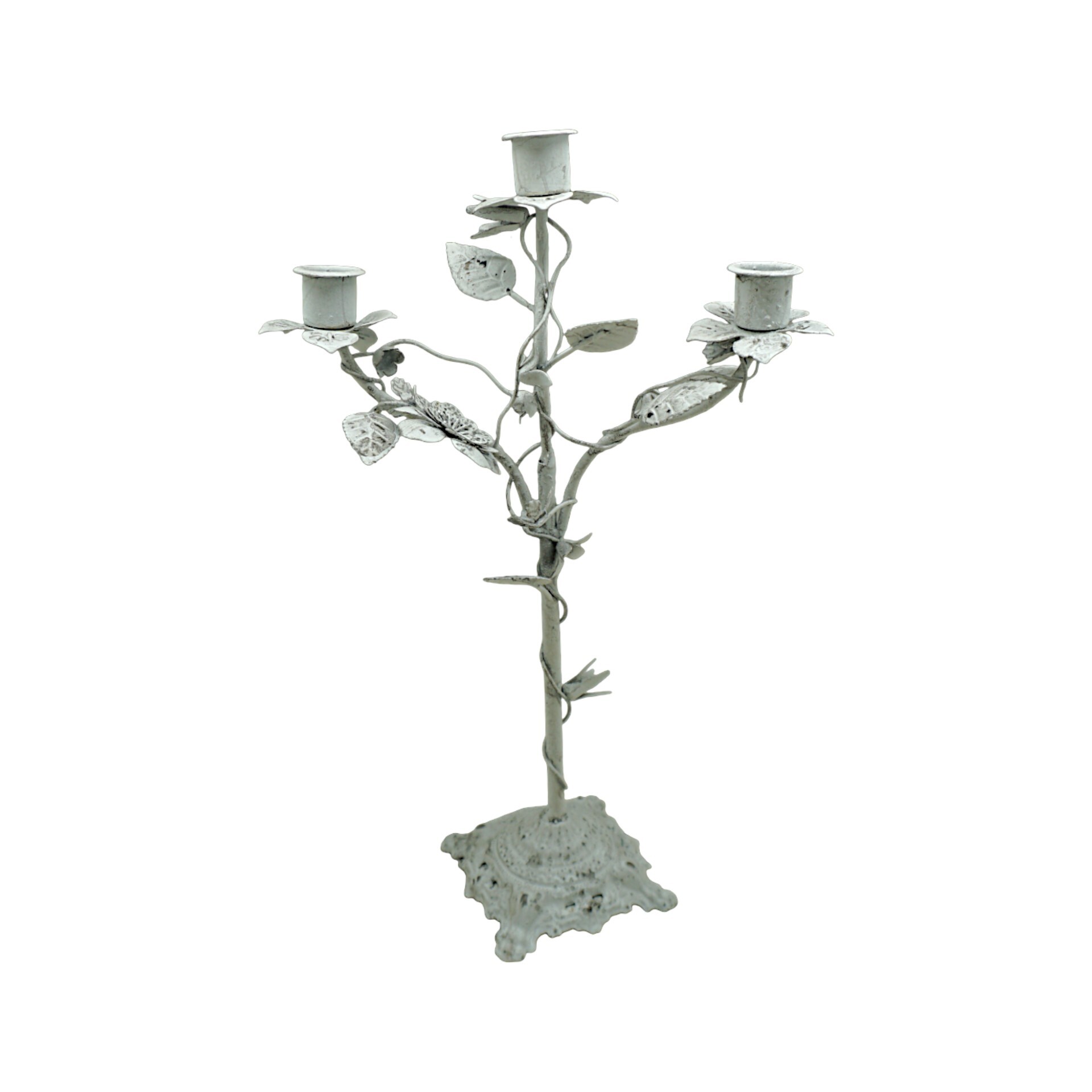 Darstellung von Kerzenständer a. Fuss antikweiss lovely