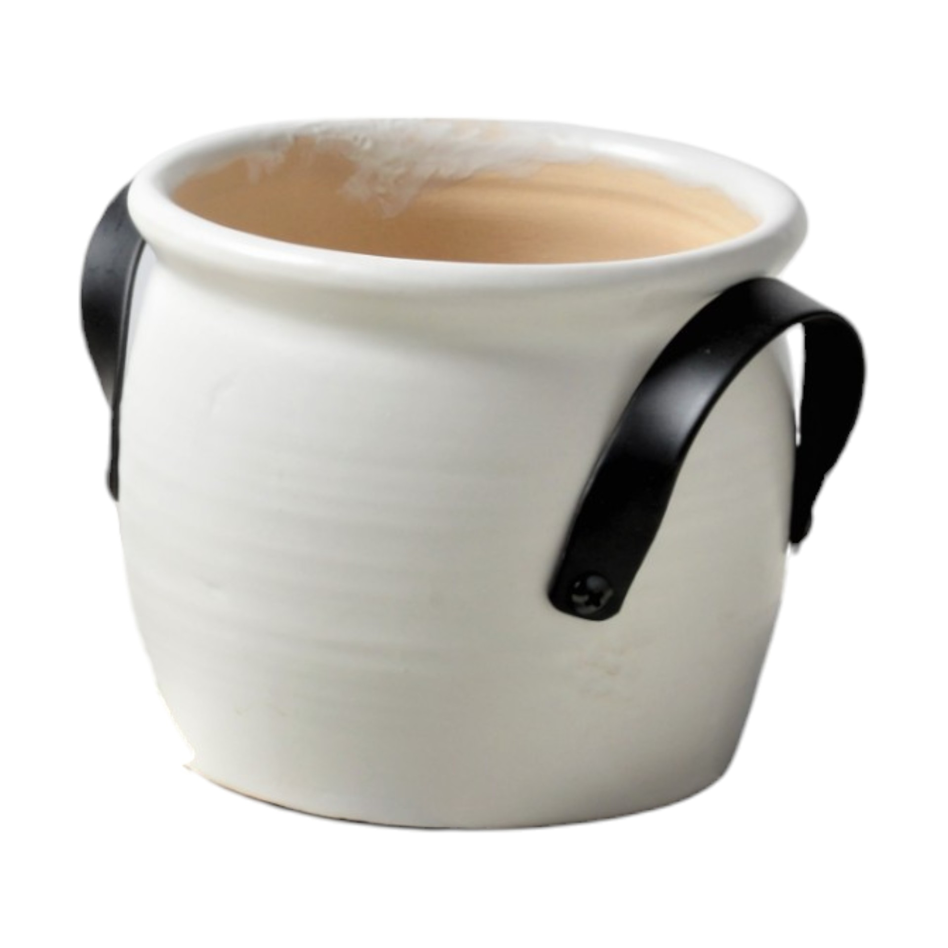 Darstellung von RP Topf mi. Vesuv m. Metallhenkel