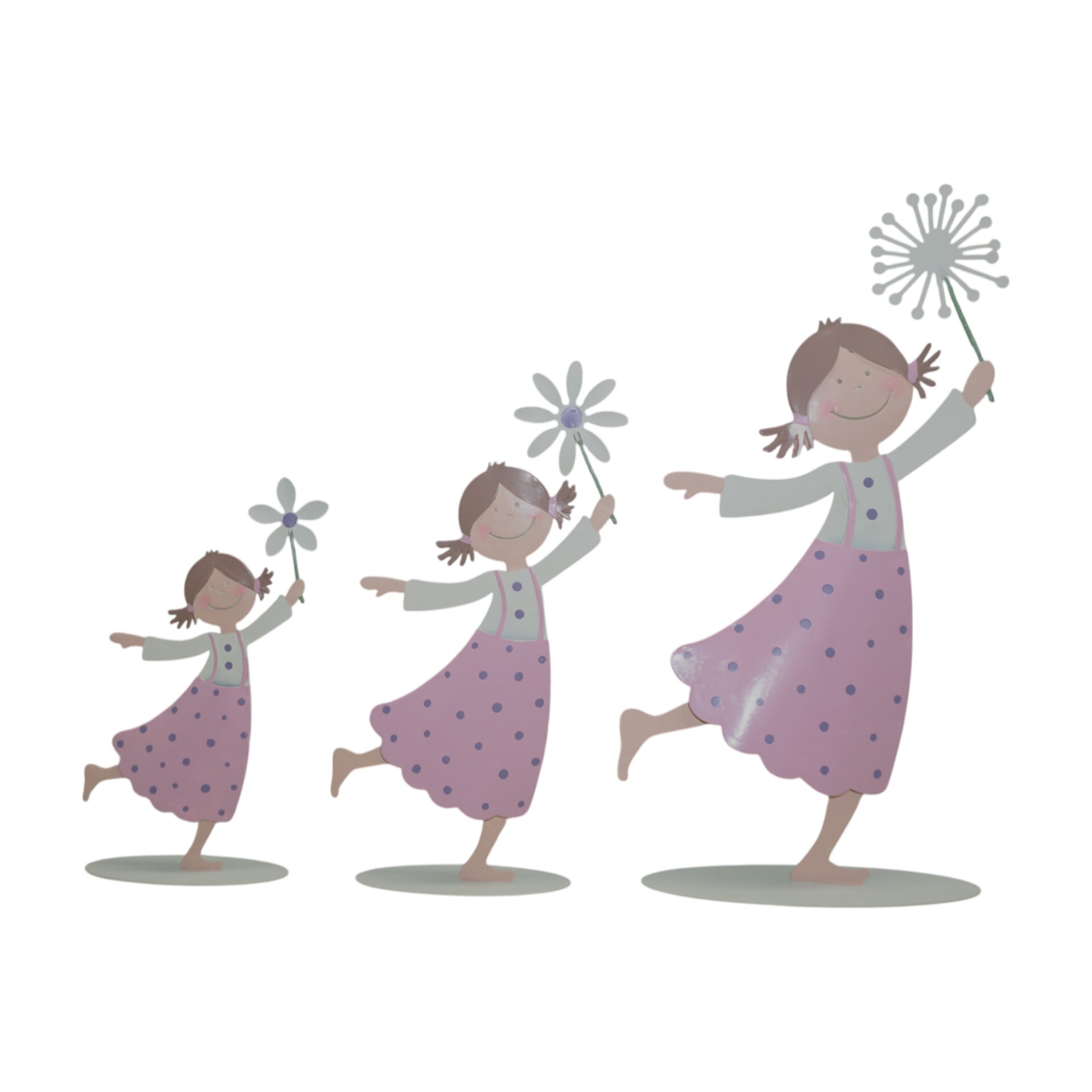 Darstellung von Pünktchentanz a. Platte LILA Margerite mittel