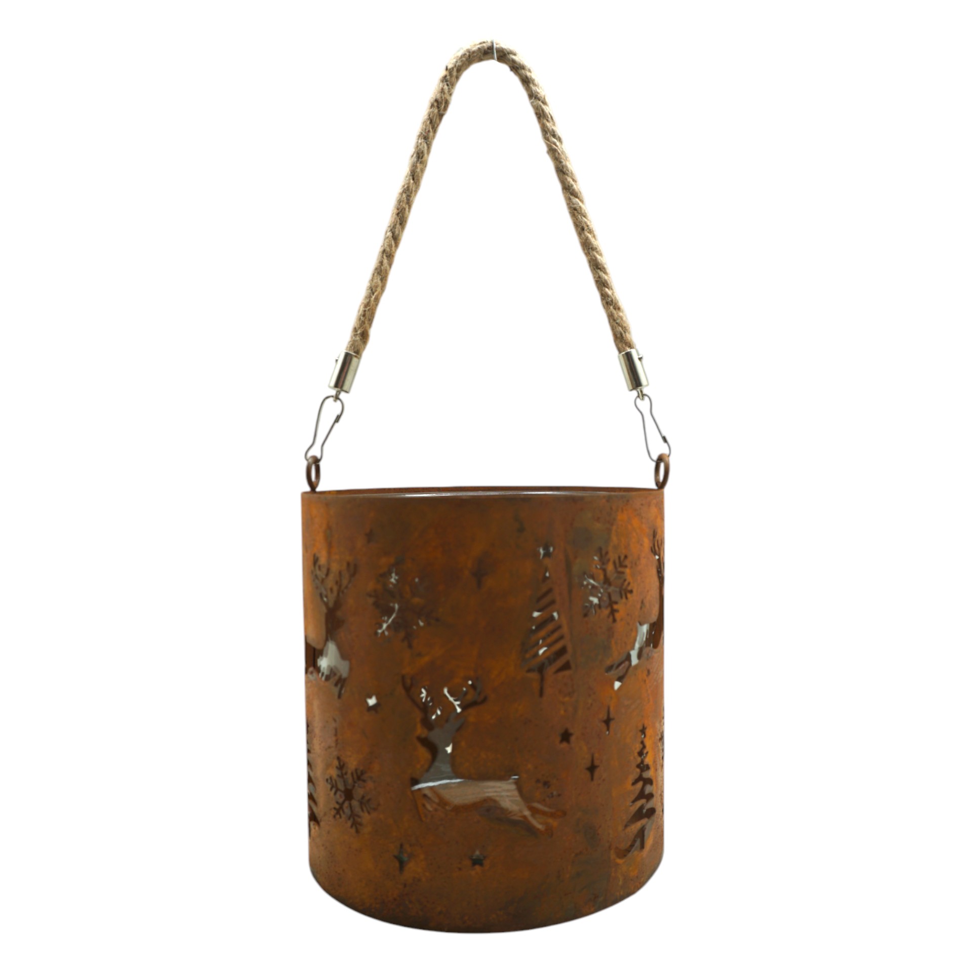 Darstellung von Windlicht Hirsch XL m. Glas u. kordel