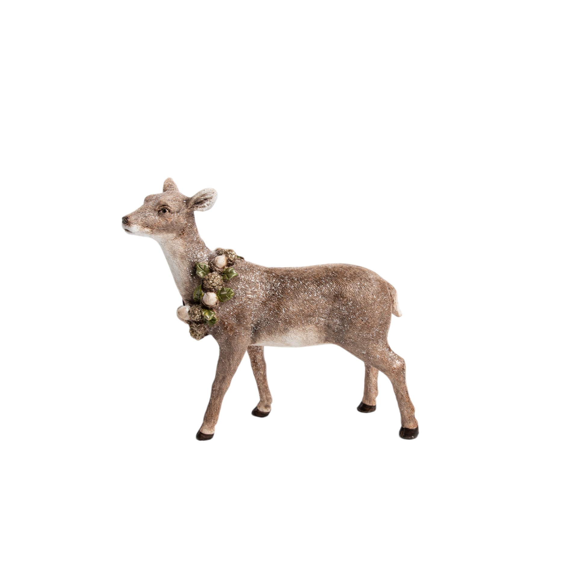 Darstellung von Hirsch/ Reh natur sort. klein mit Kranz