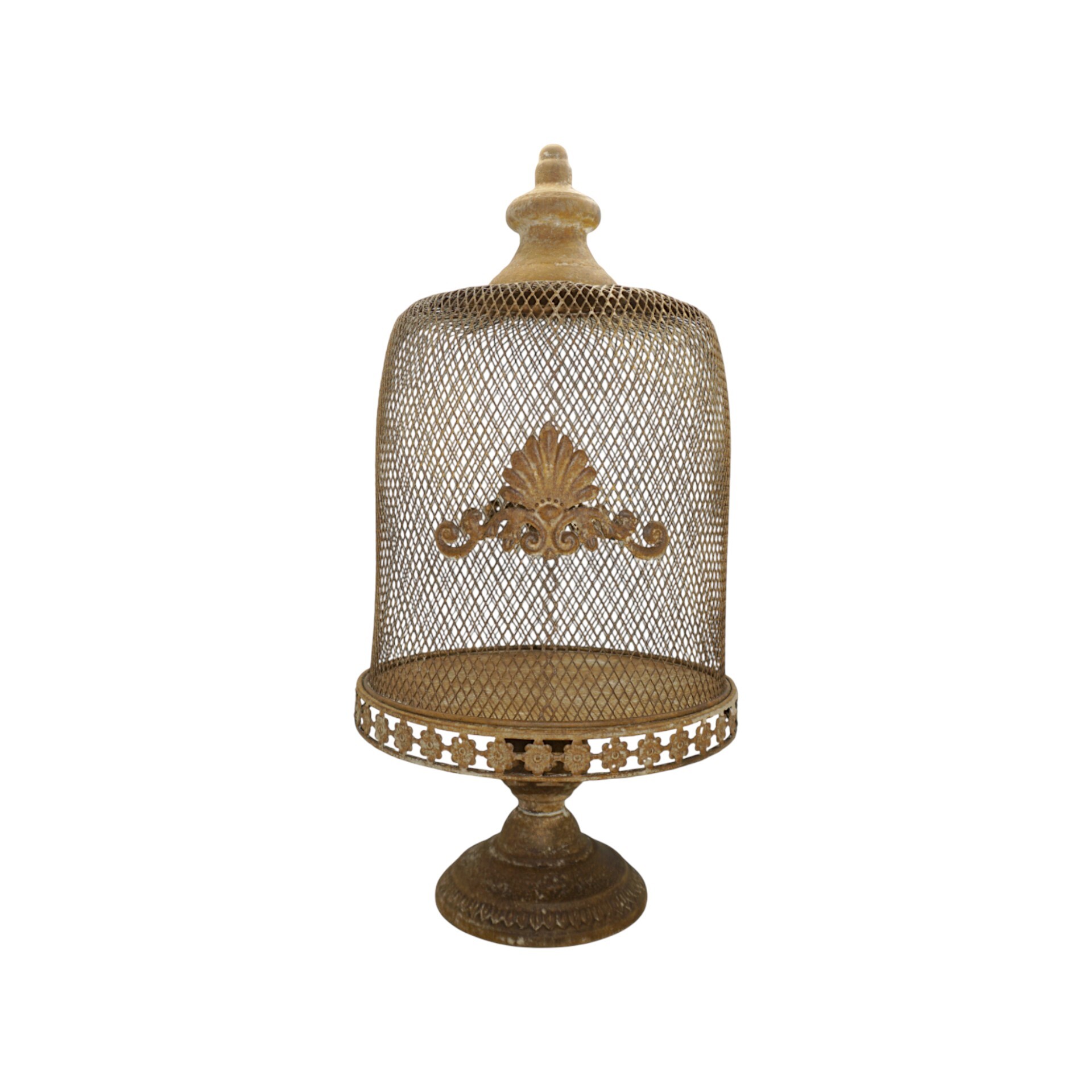 Darstellung von Teller a. Fuss klein m. Glocke senf