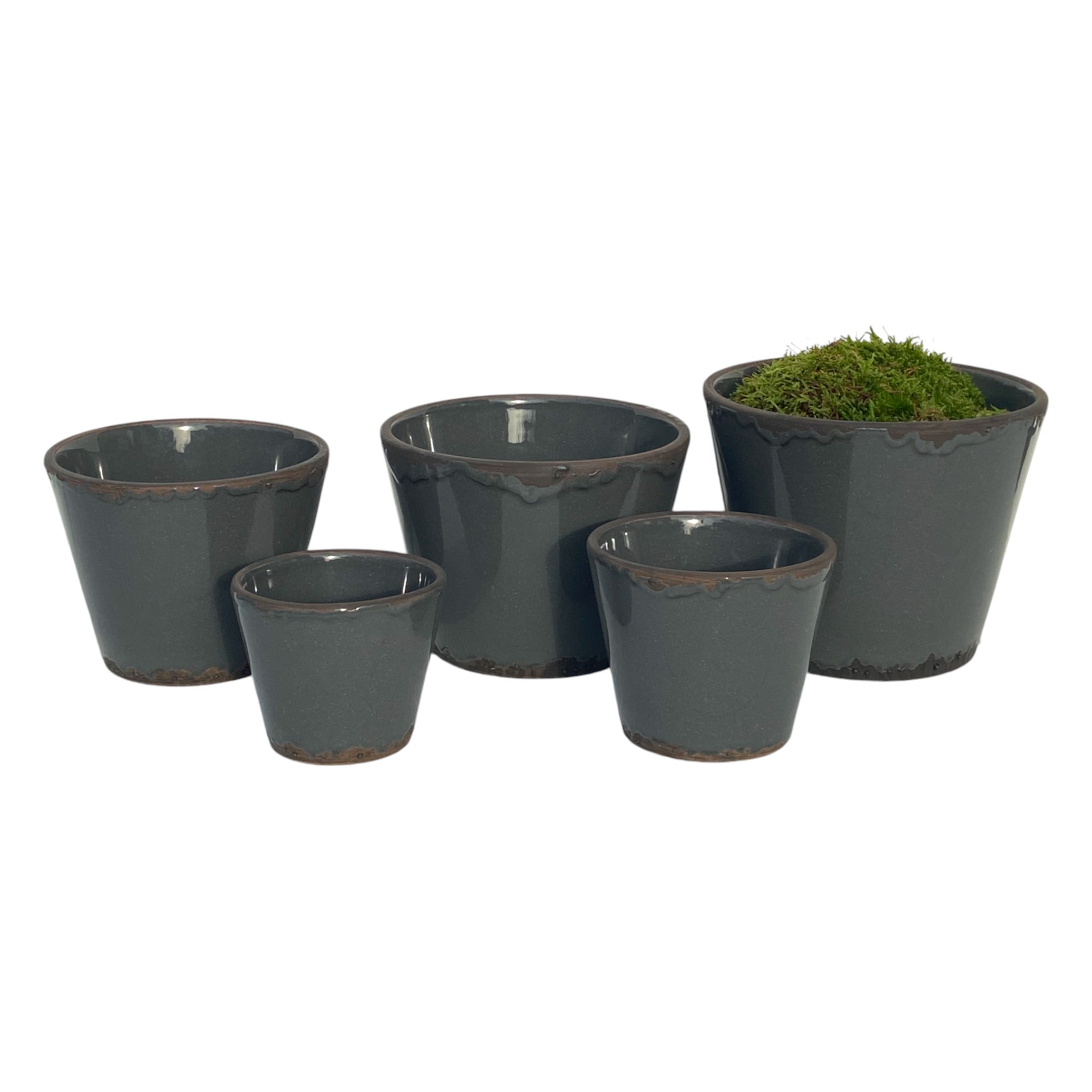 Darstellung von RP Topf Flora DUNKELGRAU 17x13 cm