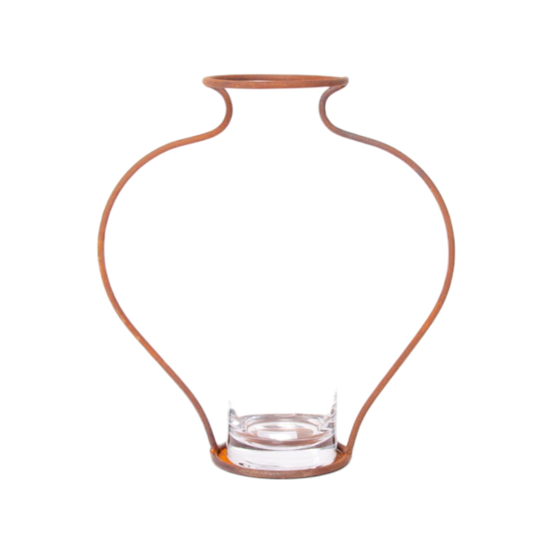 Darstellung von Drahtvase breit inkl. Glas 37348