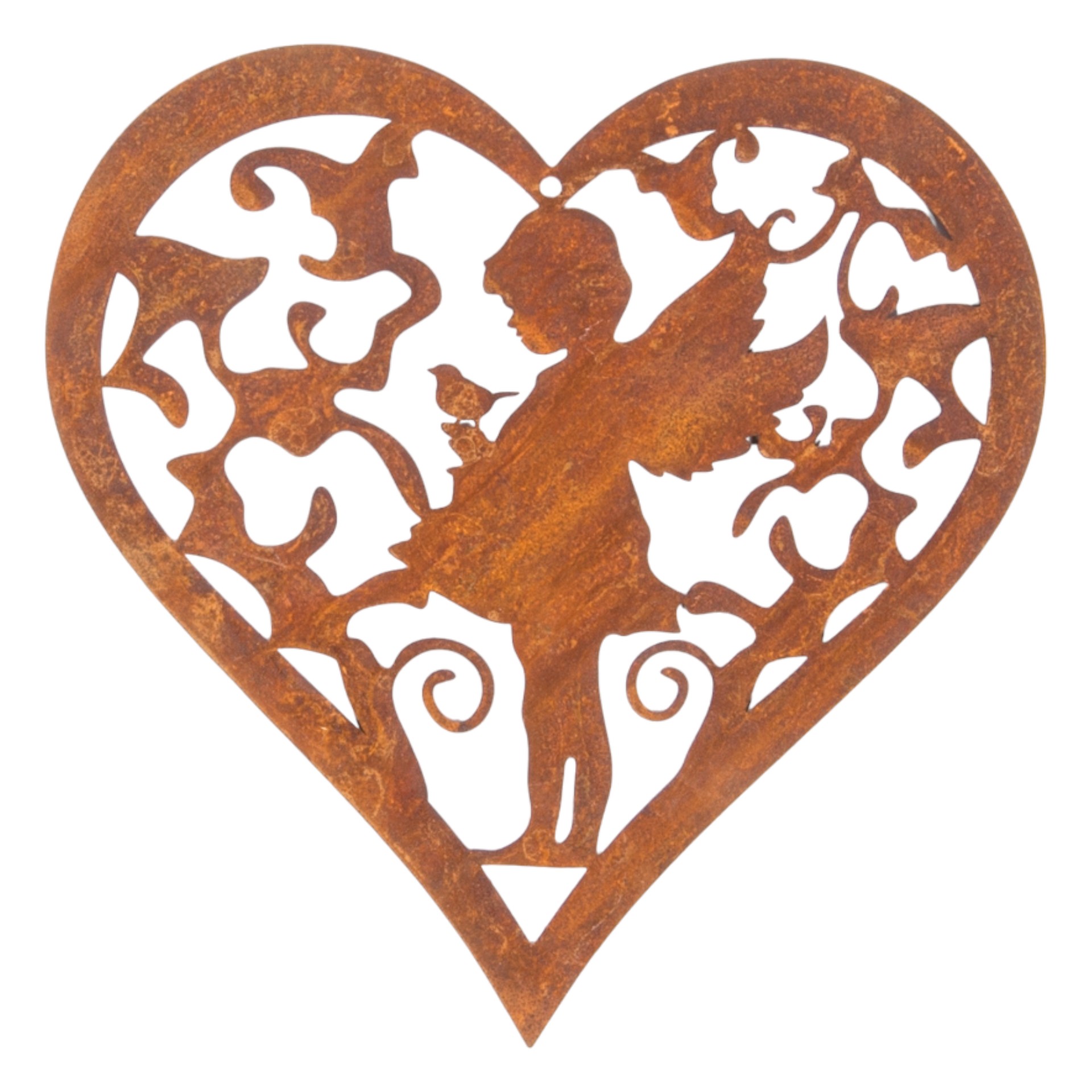 Darstellung von Herz Mädchen mit Vogerl gross