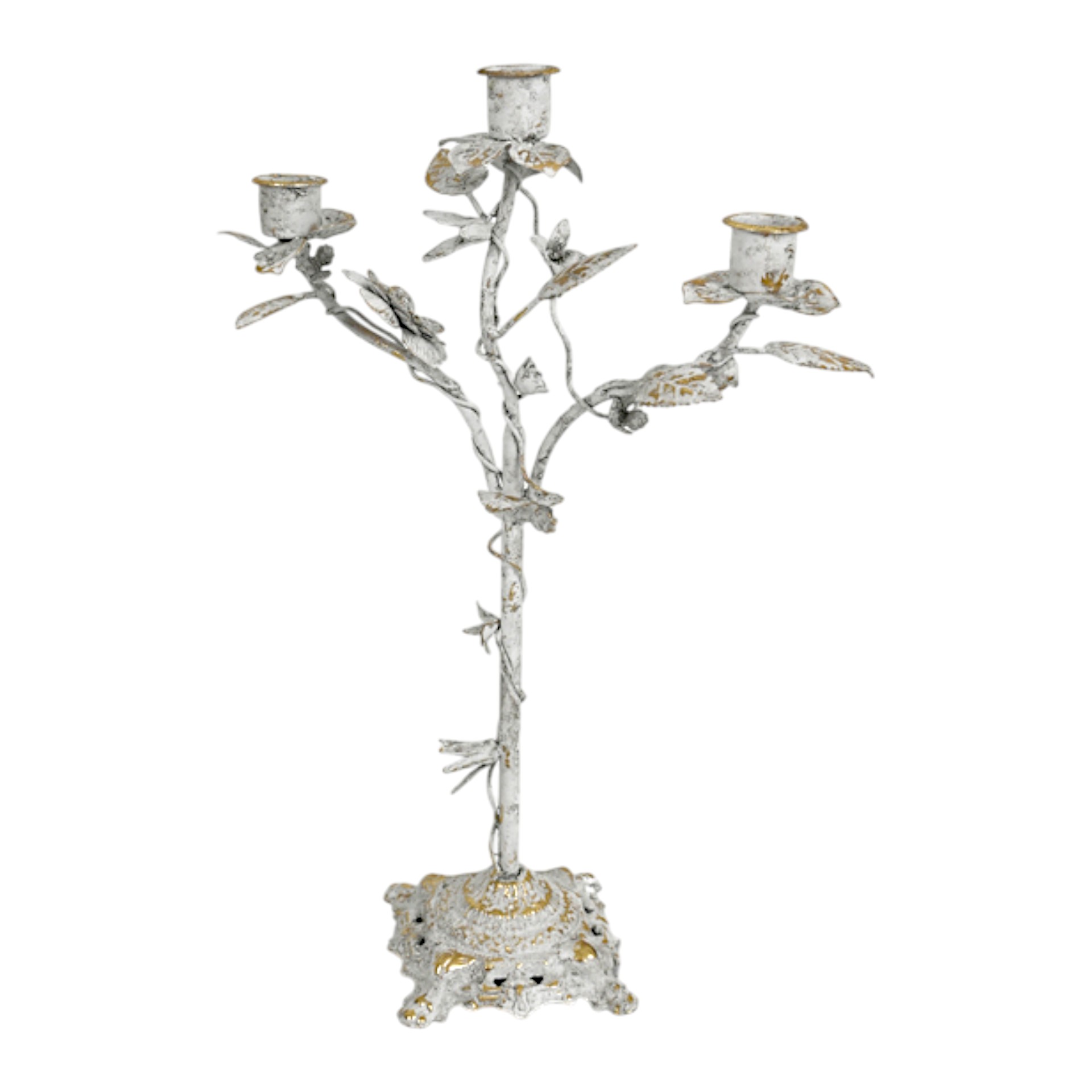 Darstellung von Kerzenständer a. Fuss antikweiss lovely