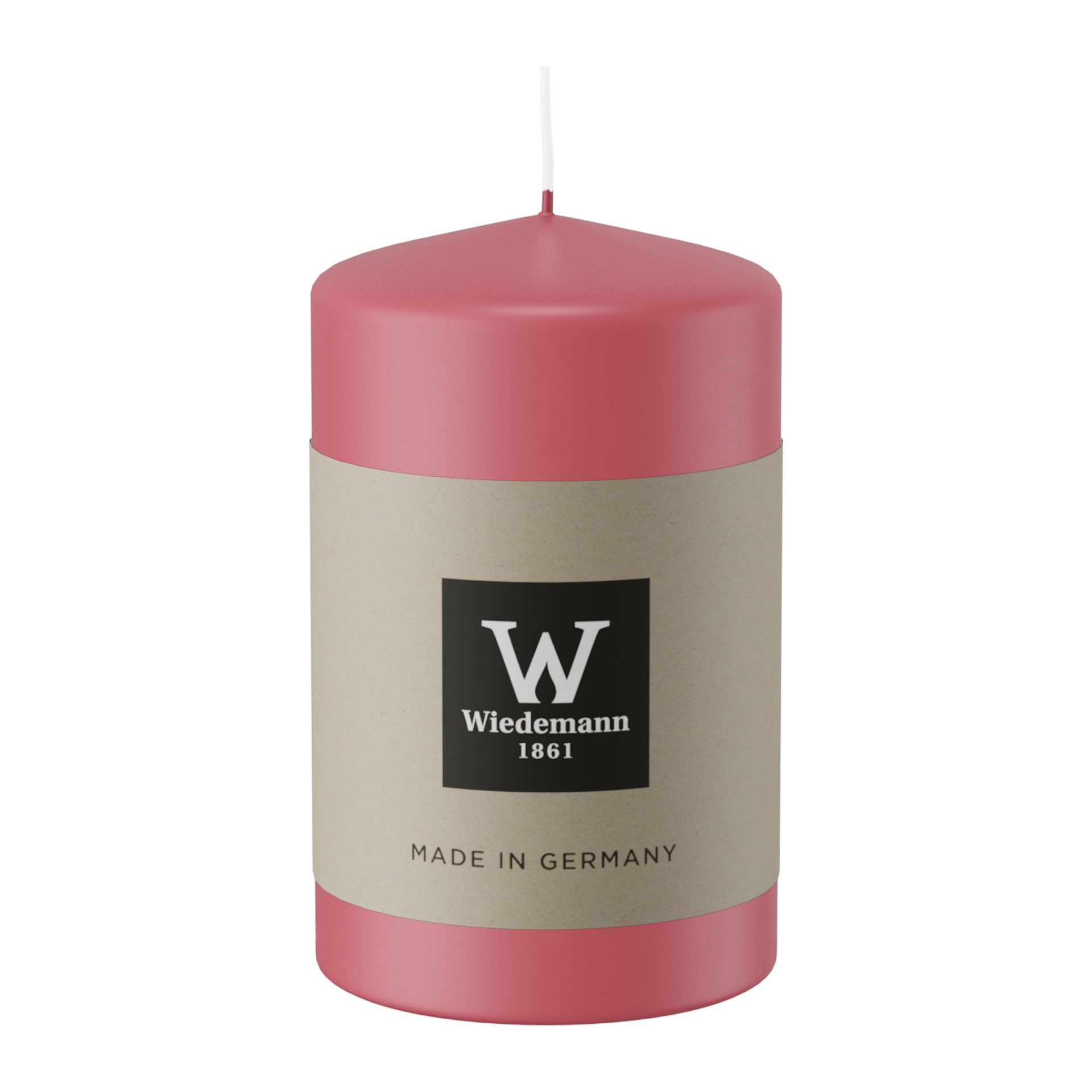 Darstellung von Stumpen Kerze 80x58 mit CELLO ERDBEERROSA