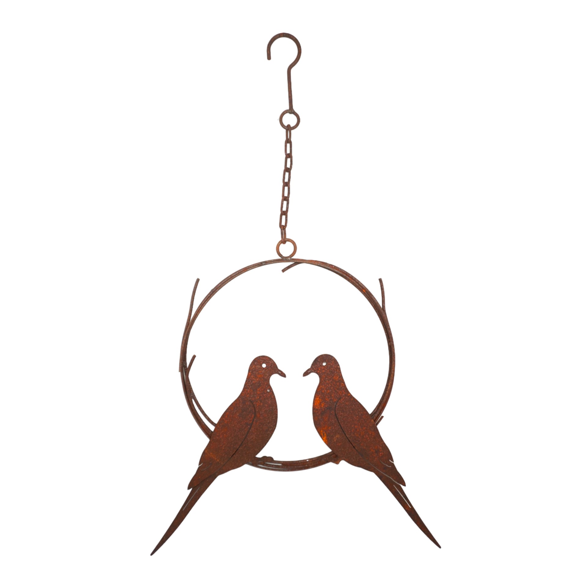 Darstellung von Taubenpaar z. Hängen i. Ring