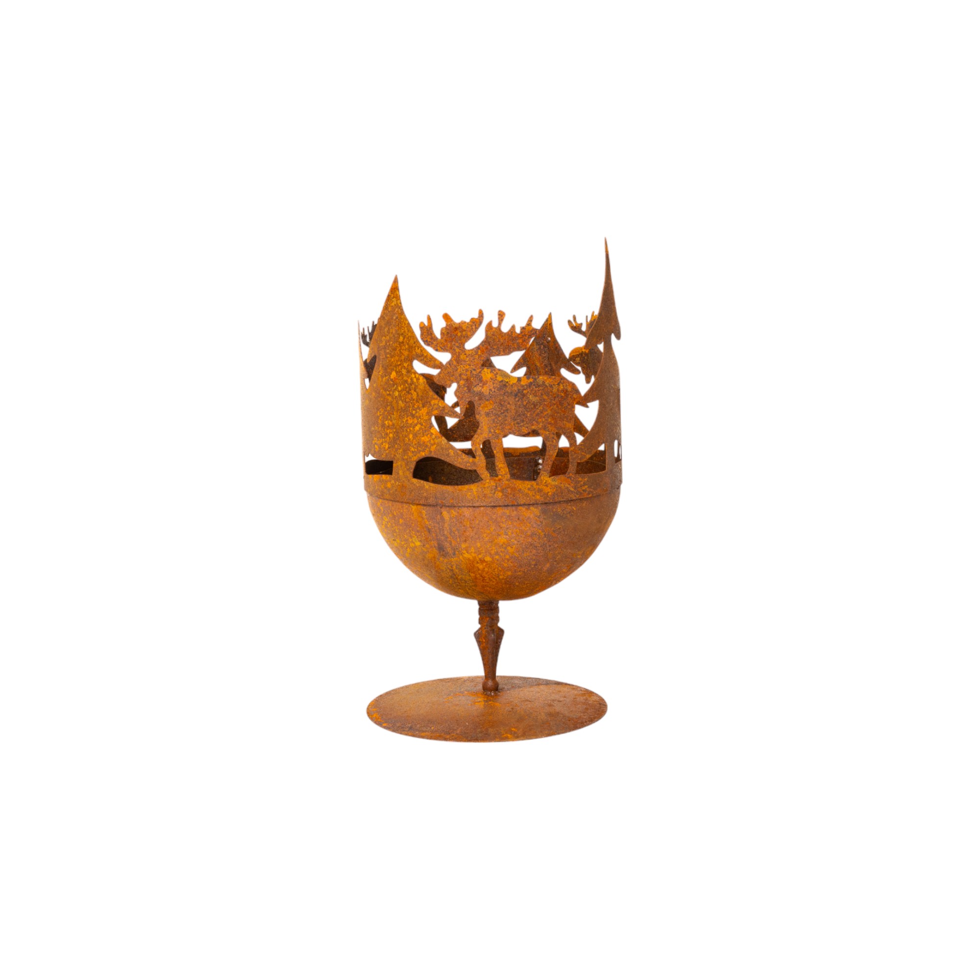 Darstellung von Pokal klein auf Fuss Elch/ Baum