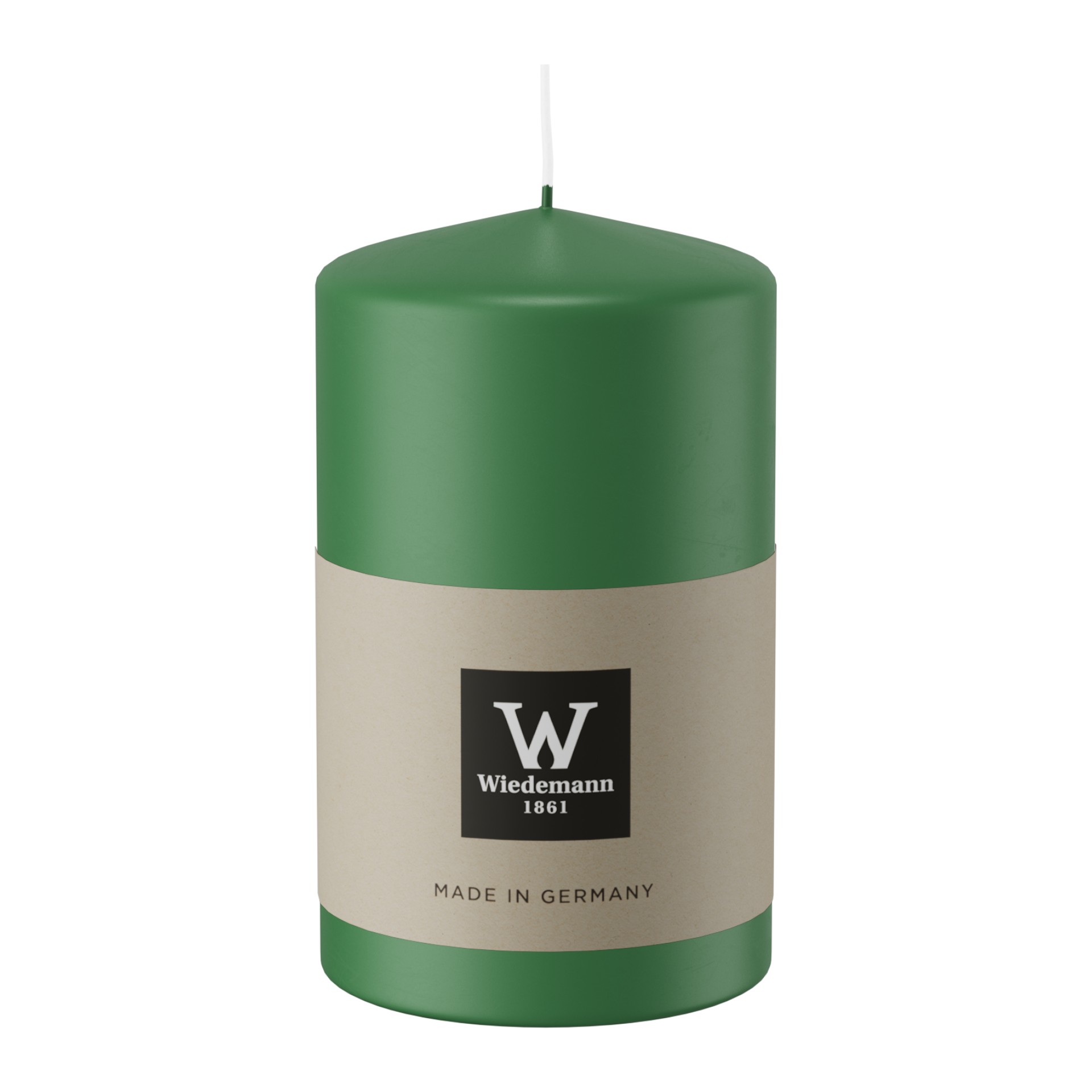 Darstellung von Stumpen Kerze 100x78 mit CELLO DUNKELGRÜN