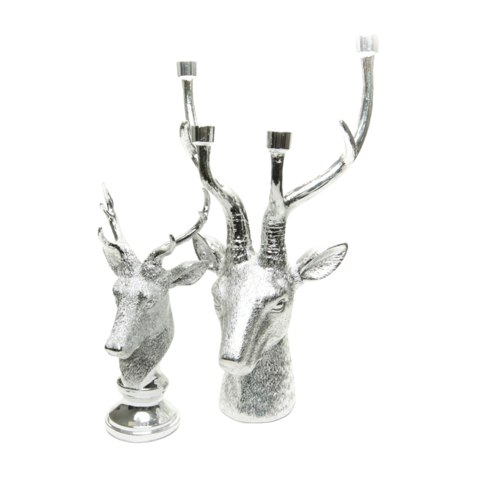 Darstellung von RP Hirschkopf m. Struktur silber gross