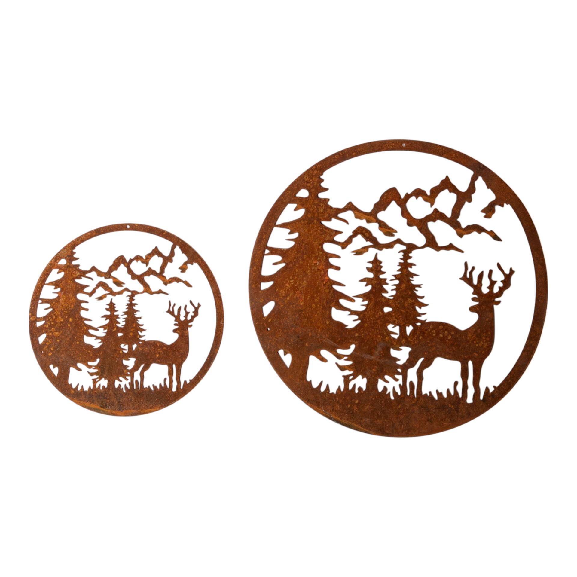 Darstellung von Hänger Hirsch mit Berge rund gross