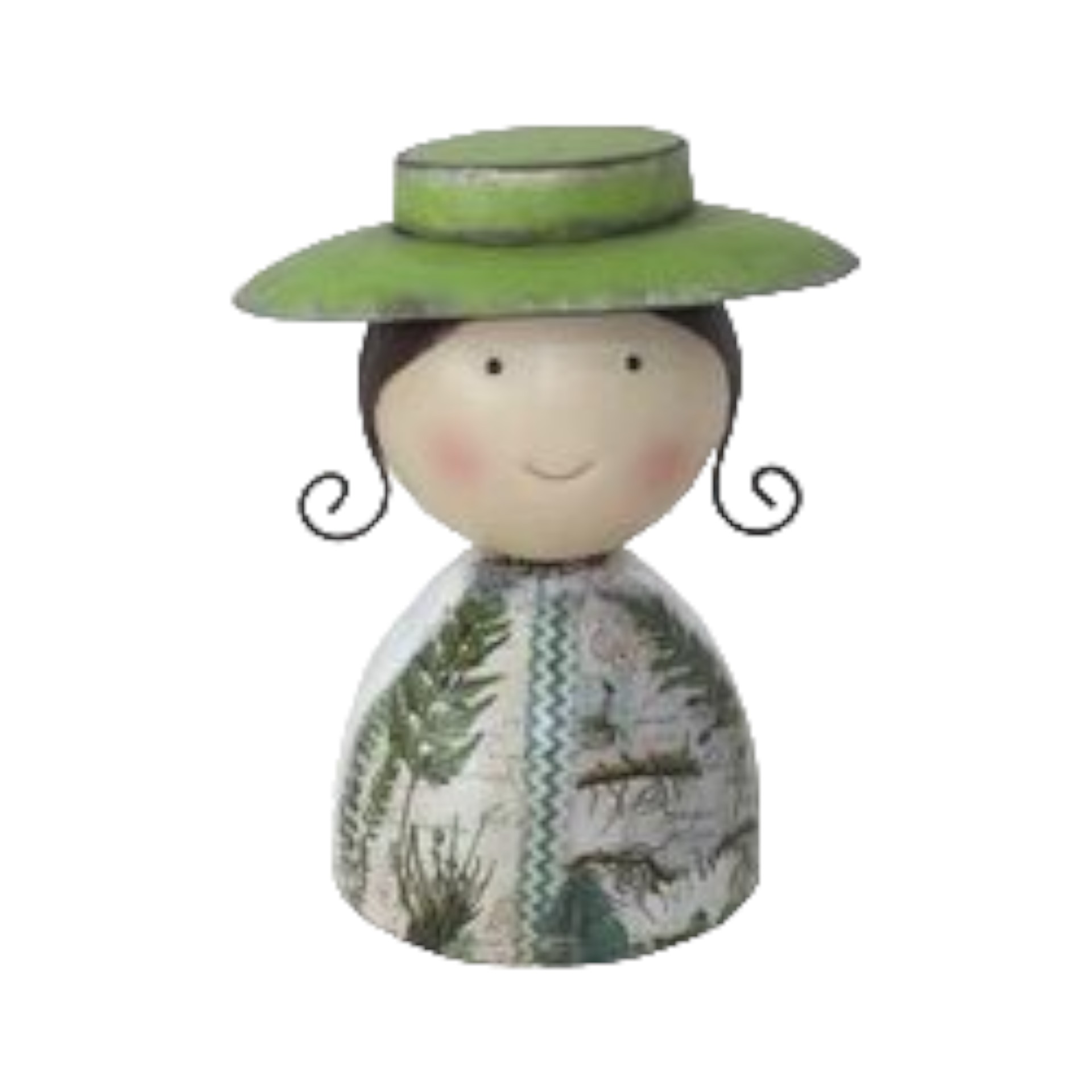 Darstellung von RP Gärtnermädchen mit grünem Hut, h= 22,9 cm