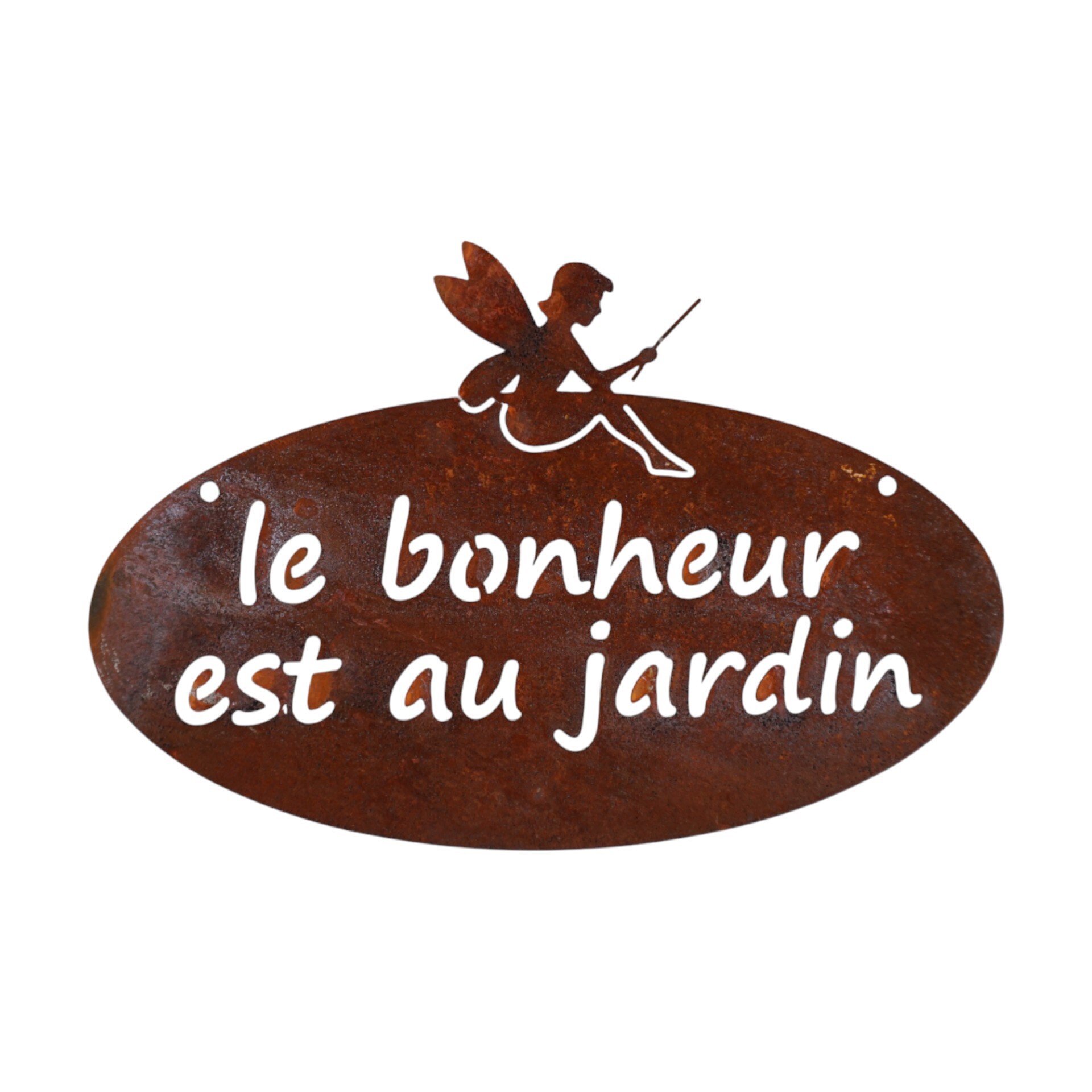 Darstellung von Tafel oval le bonheur est au jardin