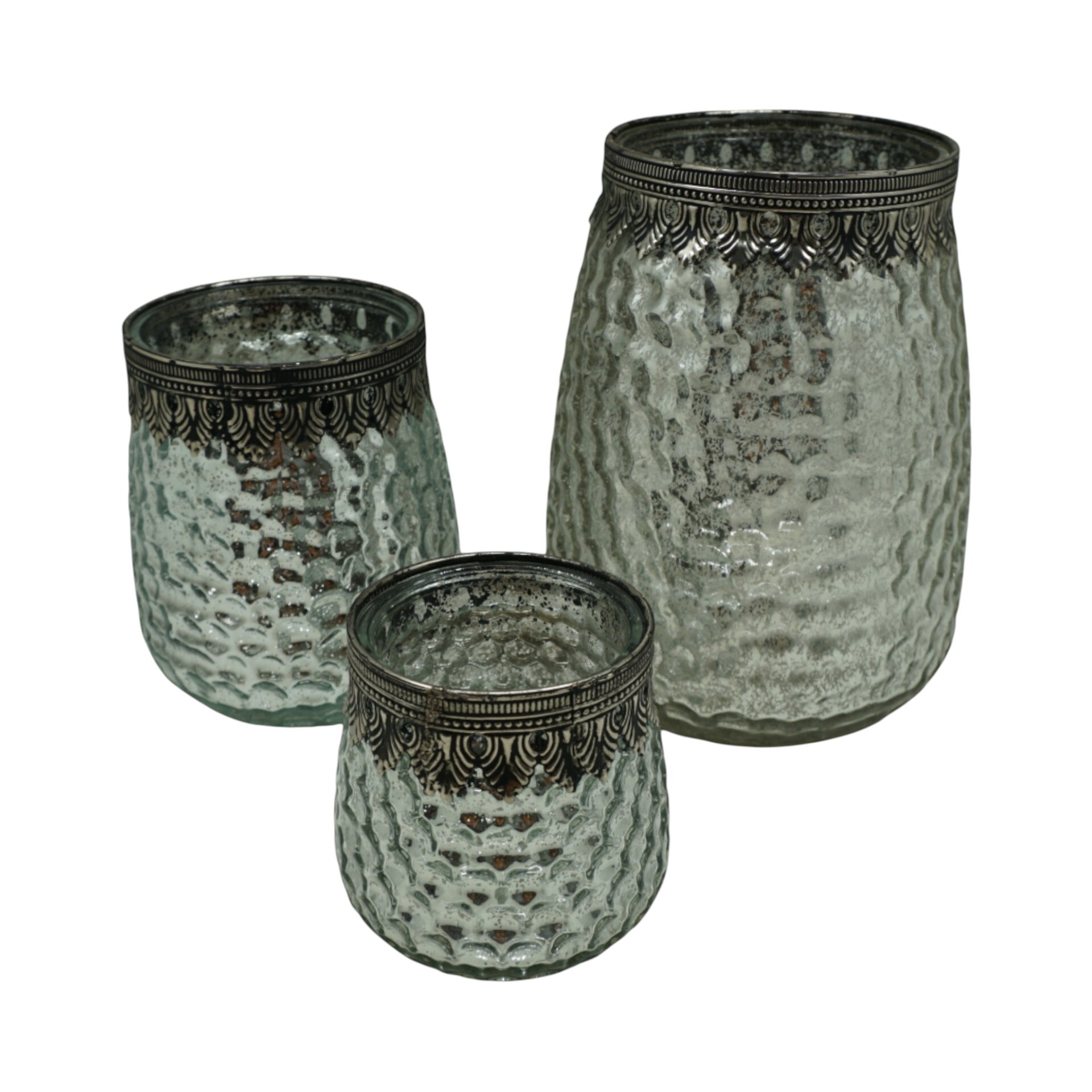 Darstellung von Windlicht mittel mit Silberrand