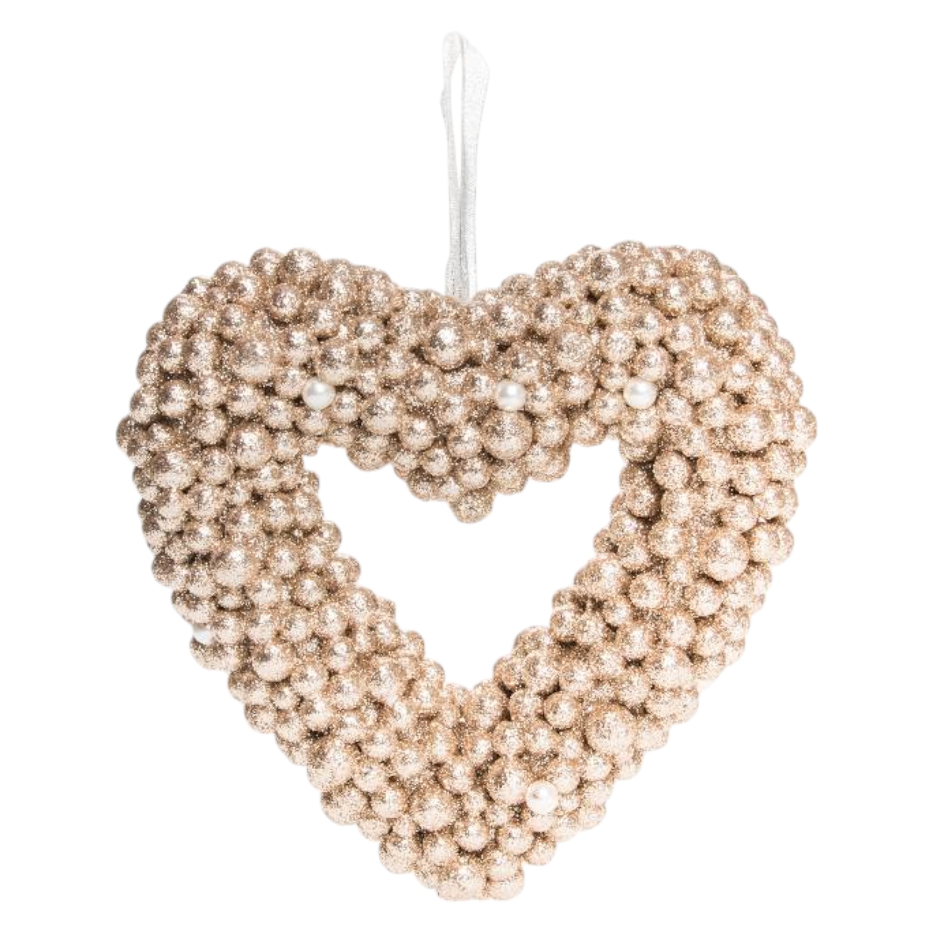 Darstellung von RP Dekokranz Herz champagner gross