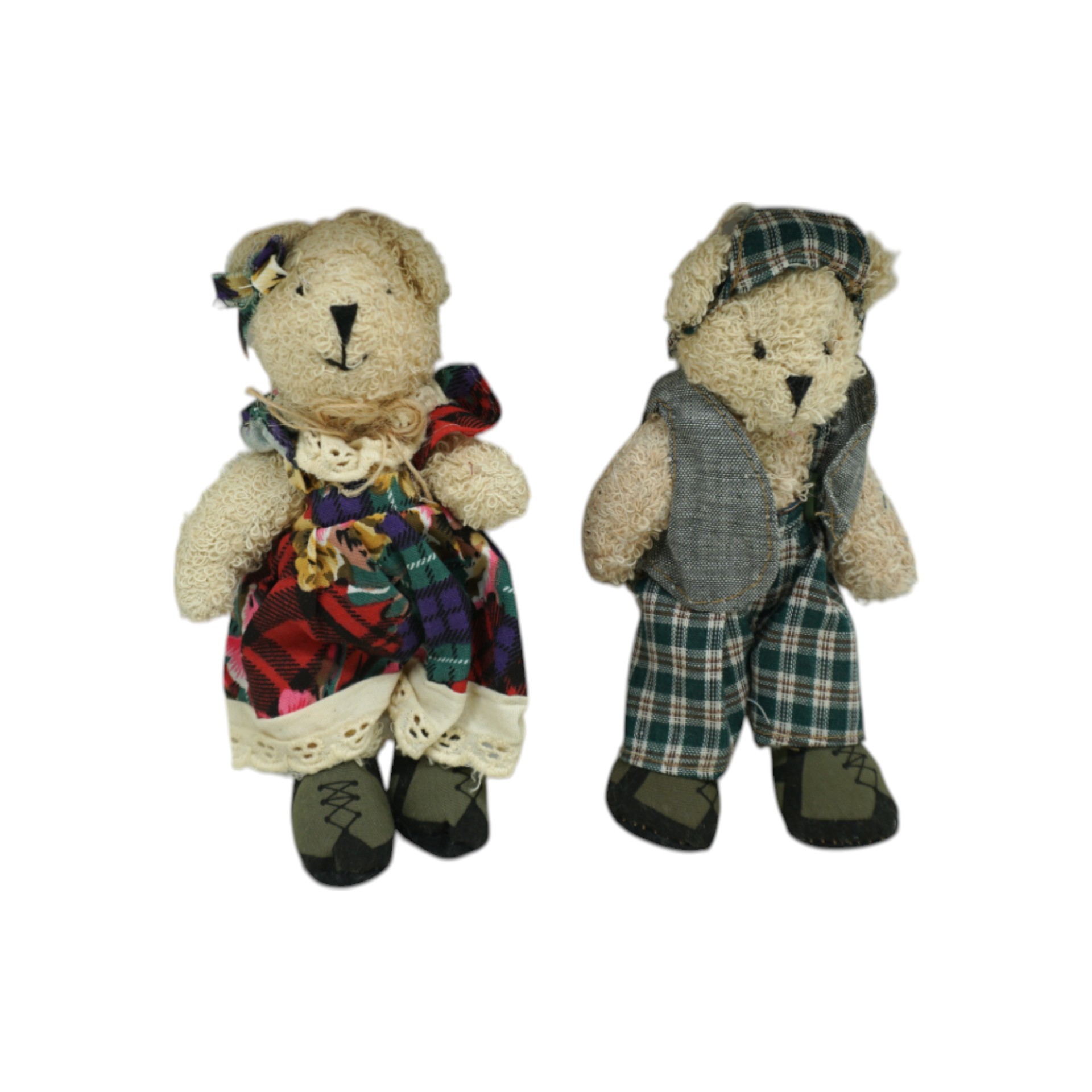 Darstellung von RP Bärenpaar hellgrün/ beige 15 cm 2er Set