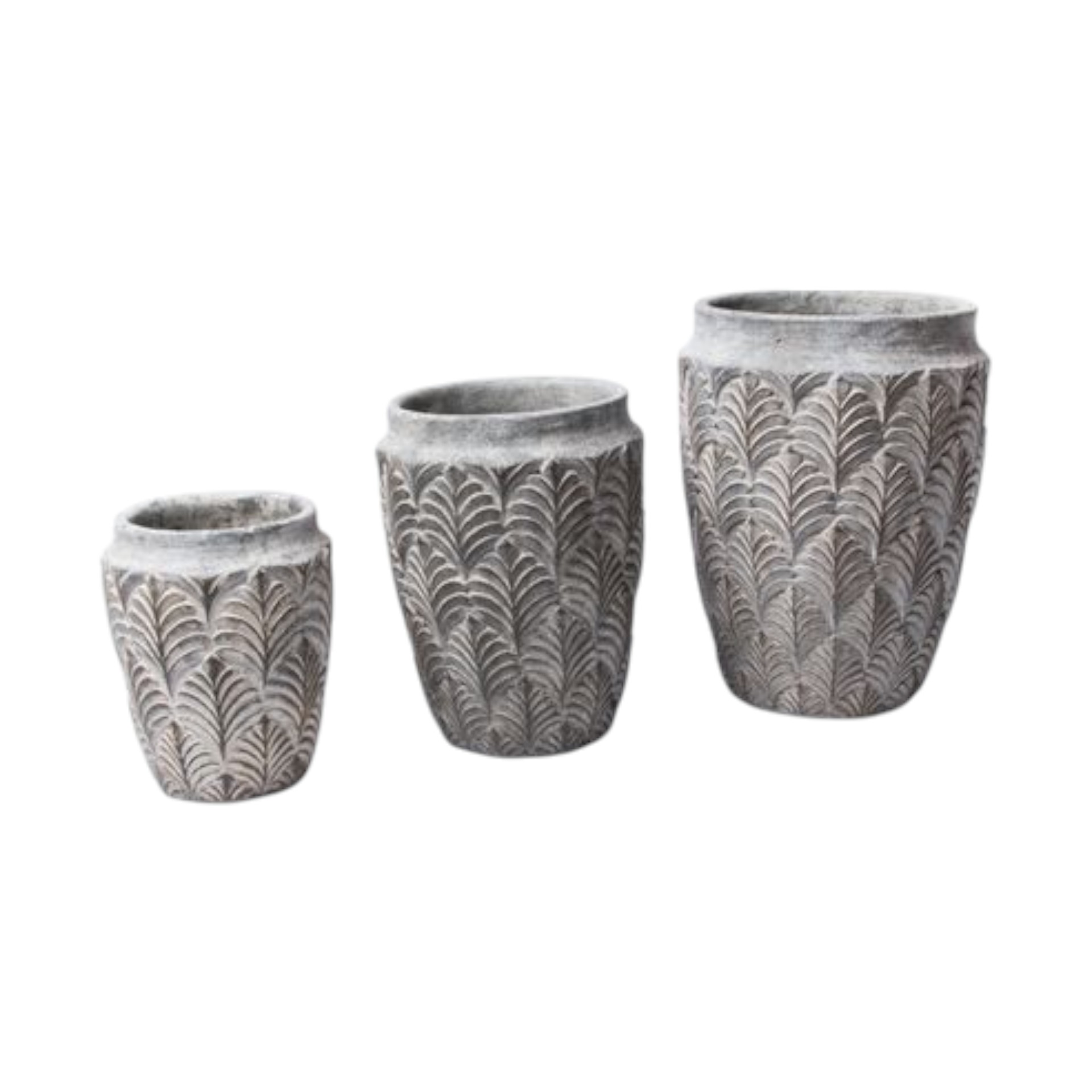 Darstellung von RP Keramikvase mittel Blatt grau