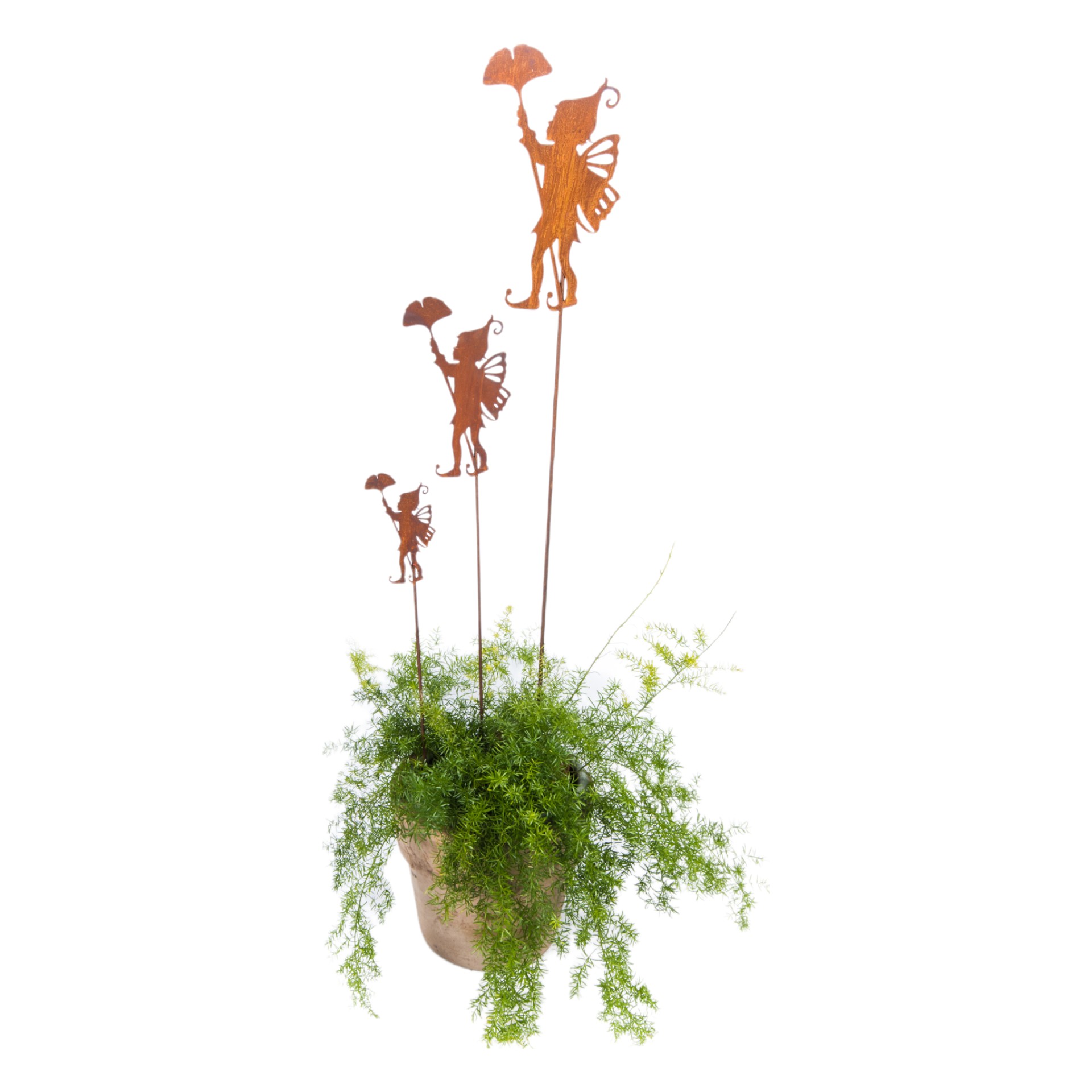 Darstellung von Elfenjunge mit Ginkoblatt kl. auf Stab