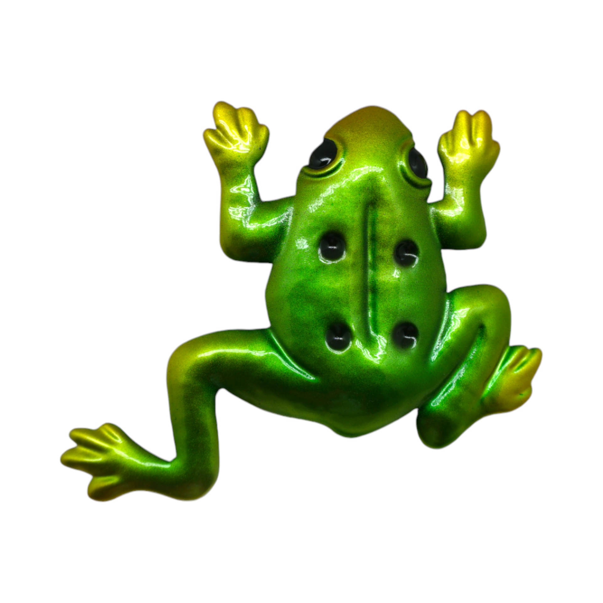 Darstellung von Frosch mit Magnet Beine gespreitzt
