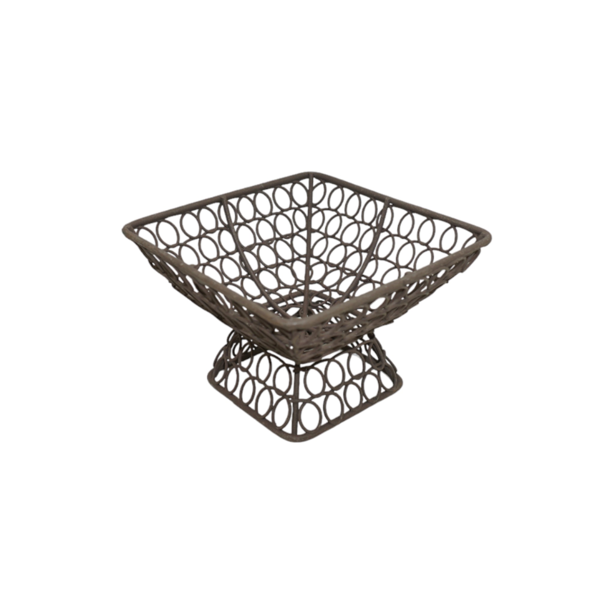 Darstellung von RP eckiges Körbchen auf Fuss, 13x13x8 cm