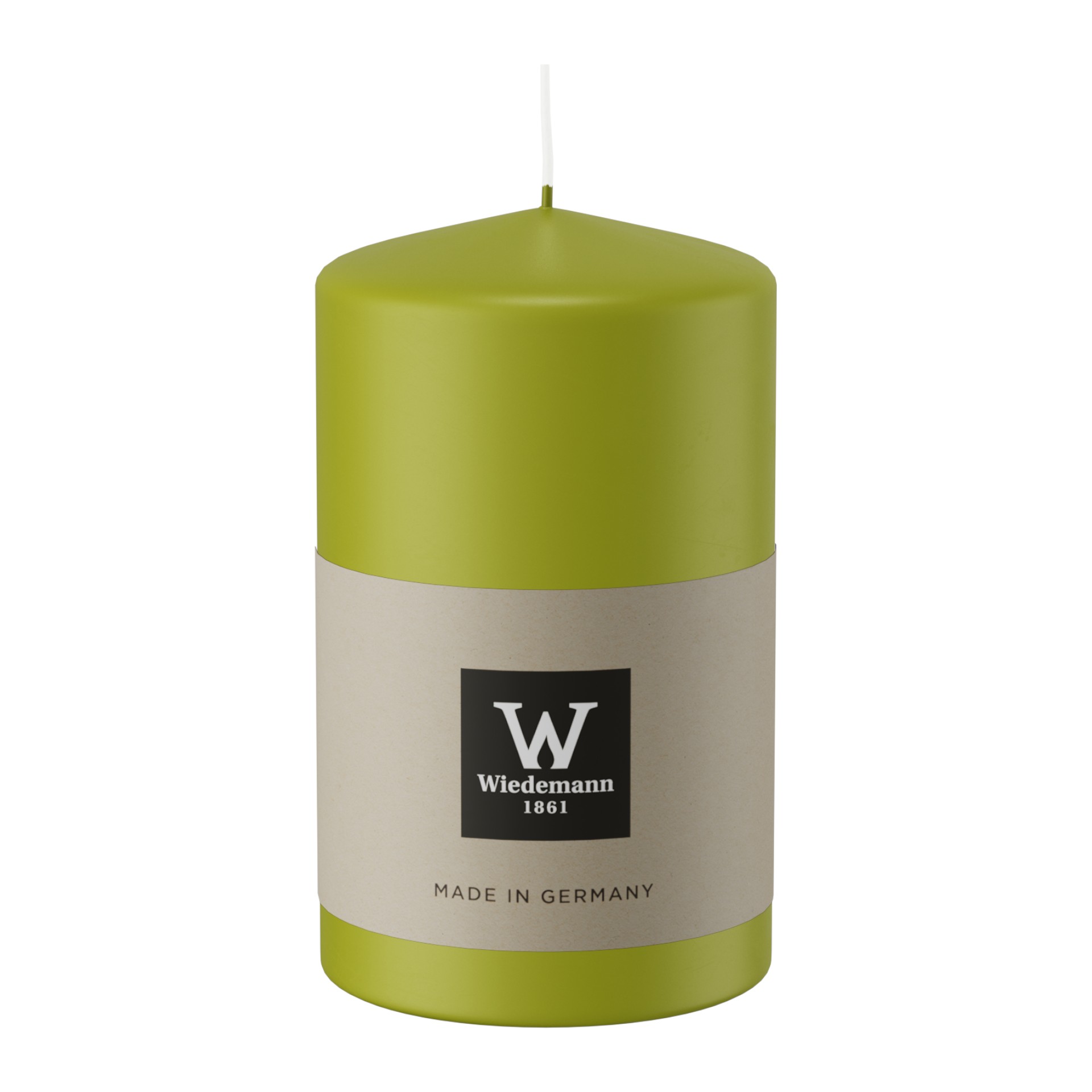 Darstellung von Stumpen Kerze 200x98 mit CELLO GRÜN