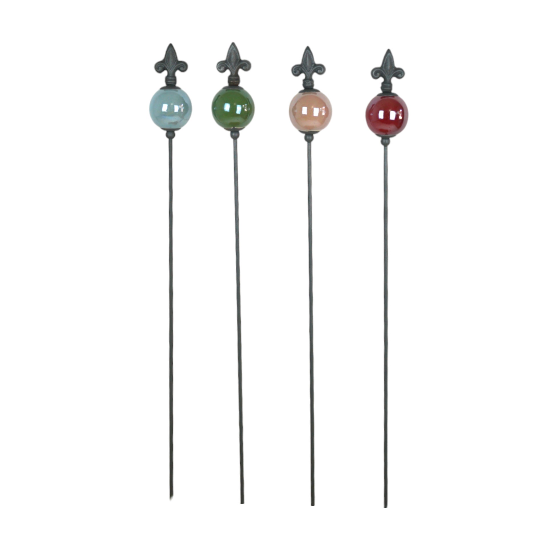 Darstellung von Rankhilfe Keramikkugel a.Stab Lilie sortiert