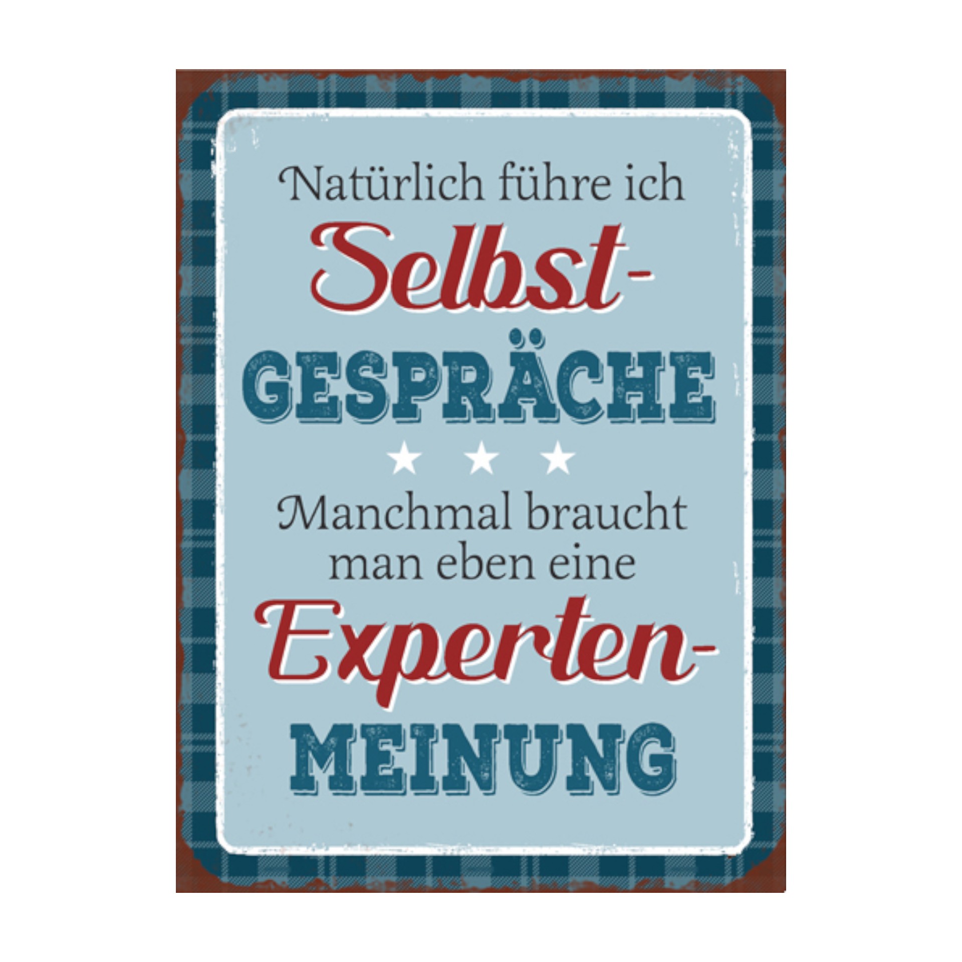 Darstellung von RP Metallschild Selbstgespräche...