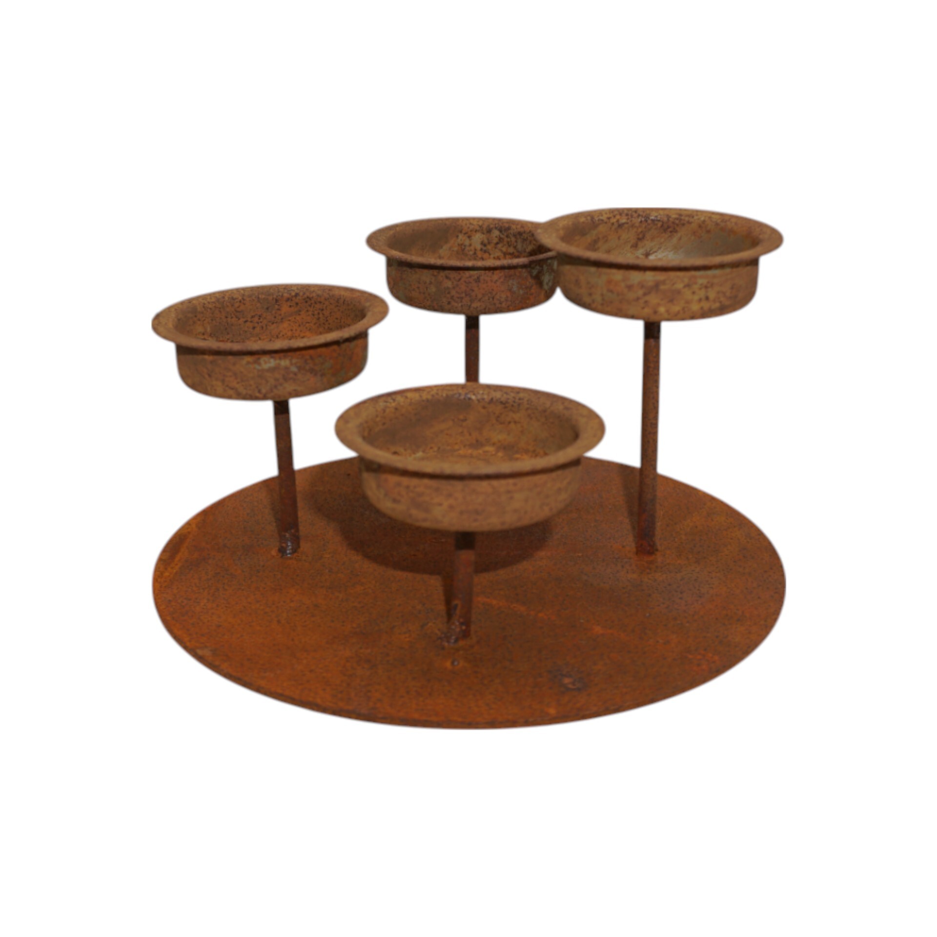 Darstellung von Kerzenteller rund für 4 Kerzen nieder