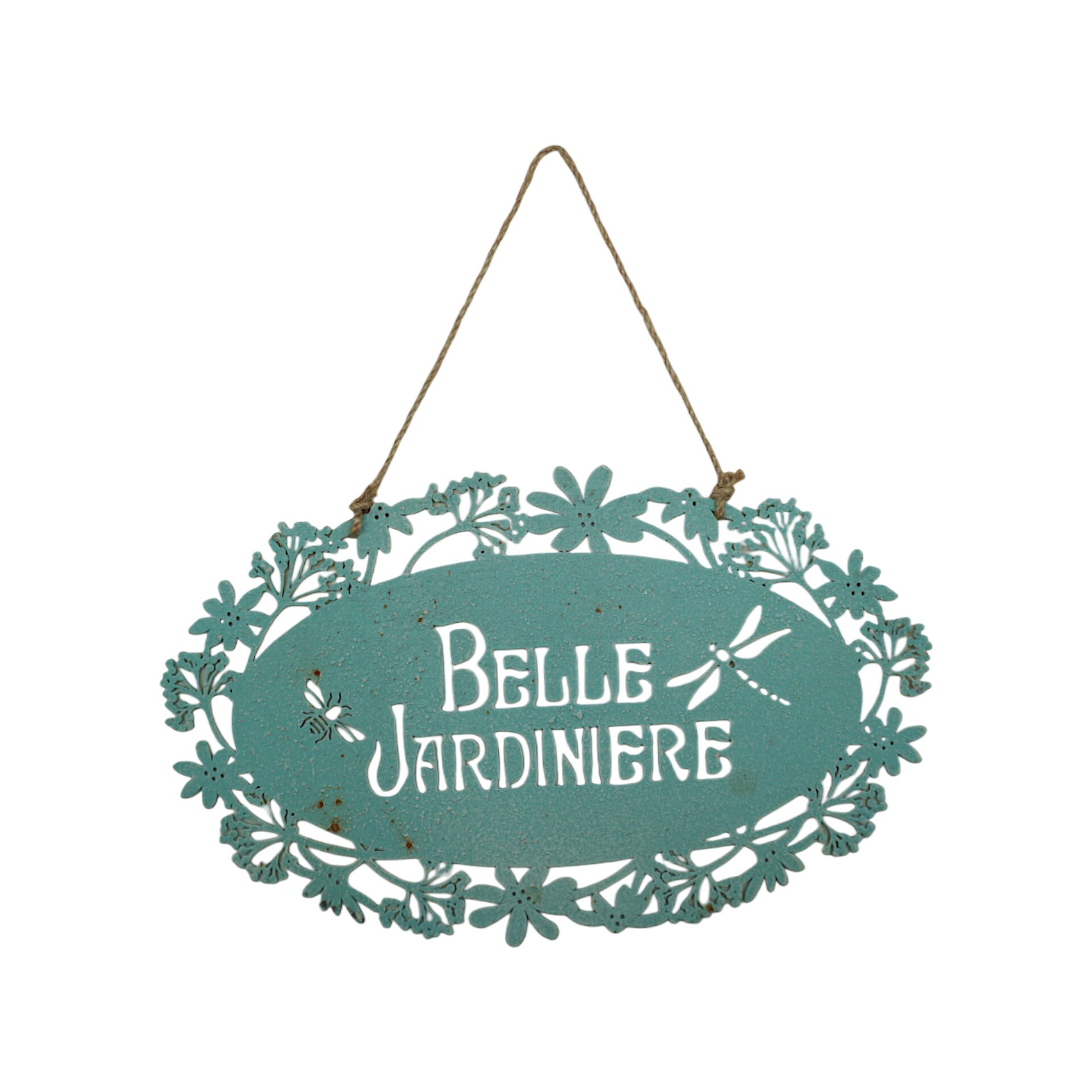 Darstellung von Schild Belle Jardiniere antikgrün lovely