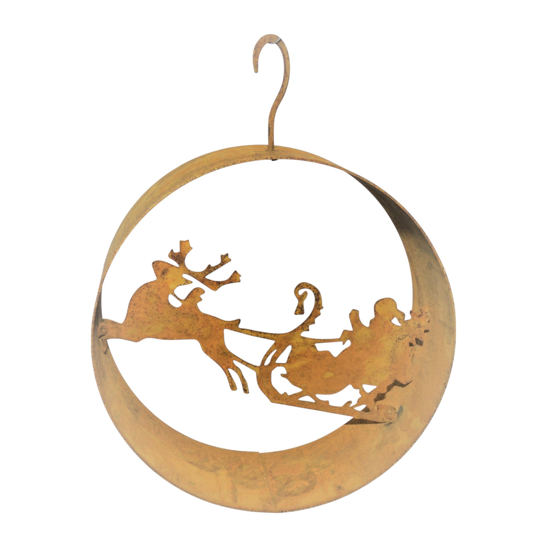 Darstellung von Ring Weihnachtsmann m. Schlitten z.Hängen