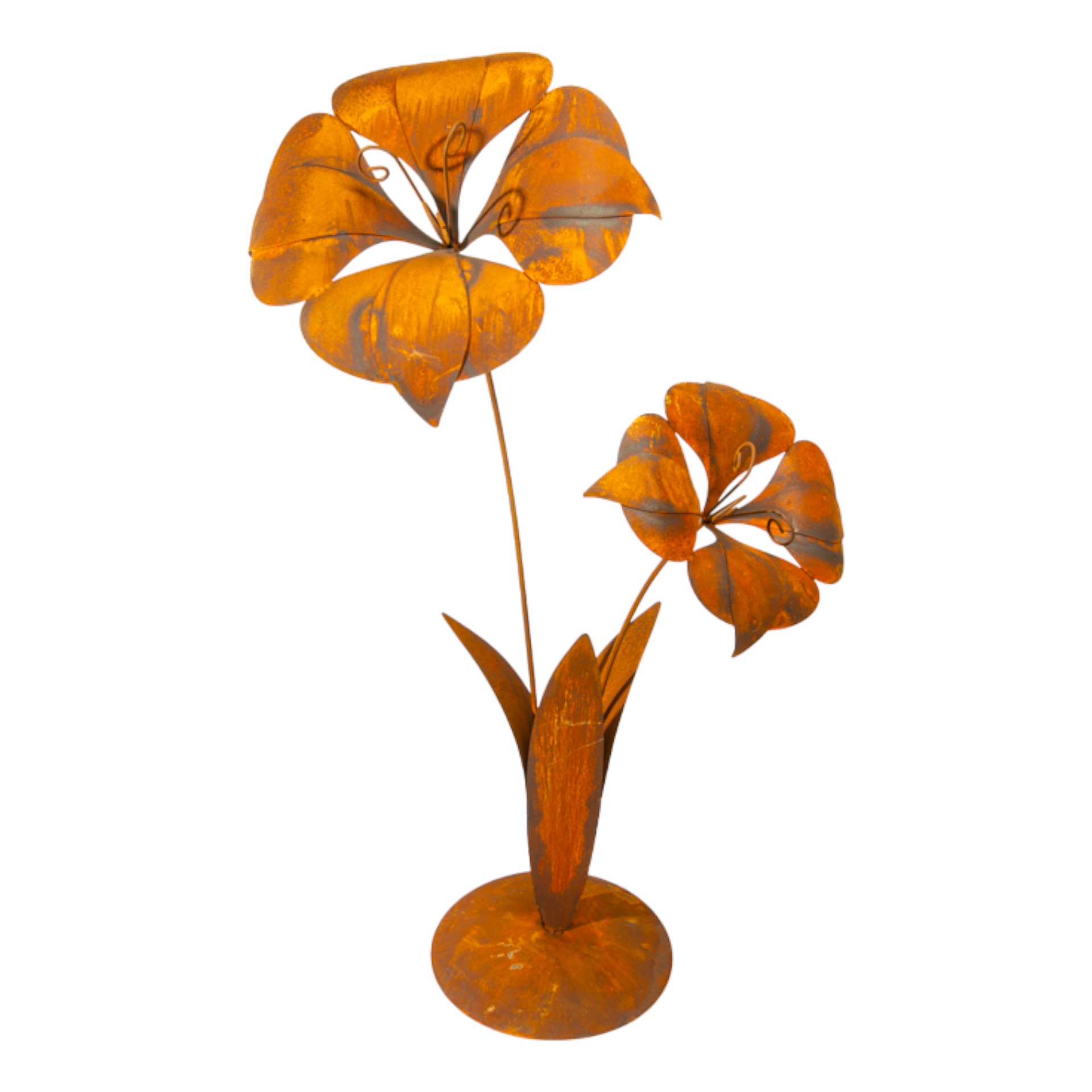 Darstellung von Malvenblume doppelt auf Platte