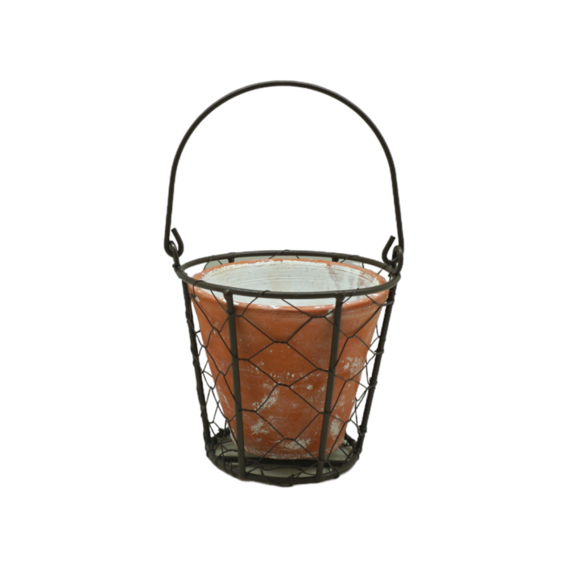 Darstellung von Draht Ton Topf terra washed klein