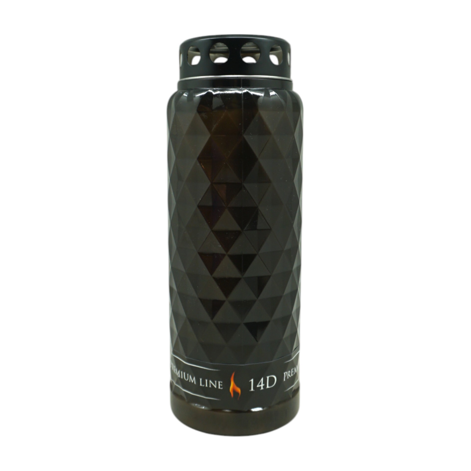 Darstellung von Grablicht Kristall ANTHRAZIT 14 Tage