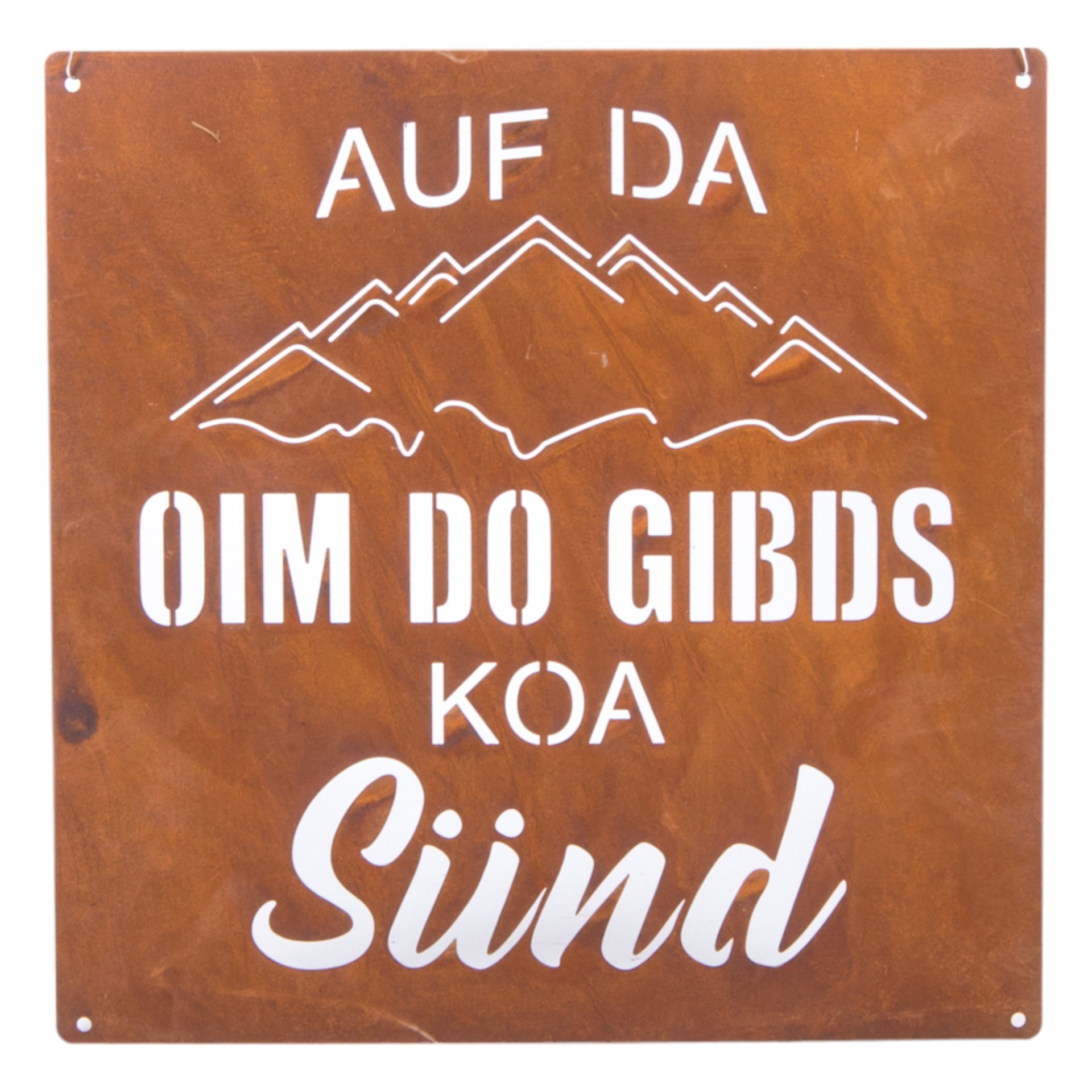 Darstellung von RP Tafel Auf da oim do gibt’s koa Sünd