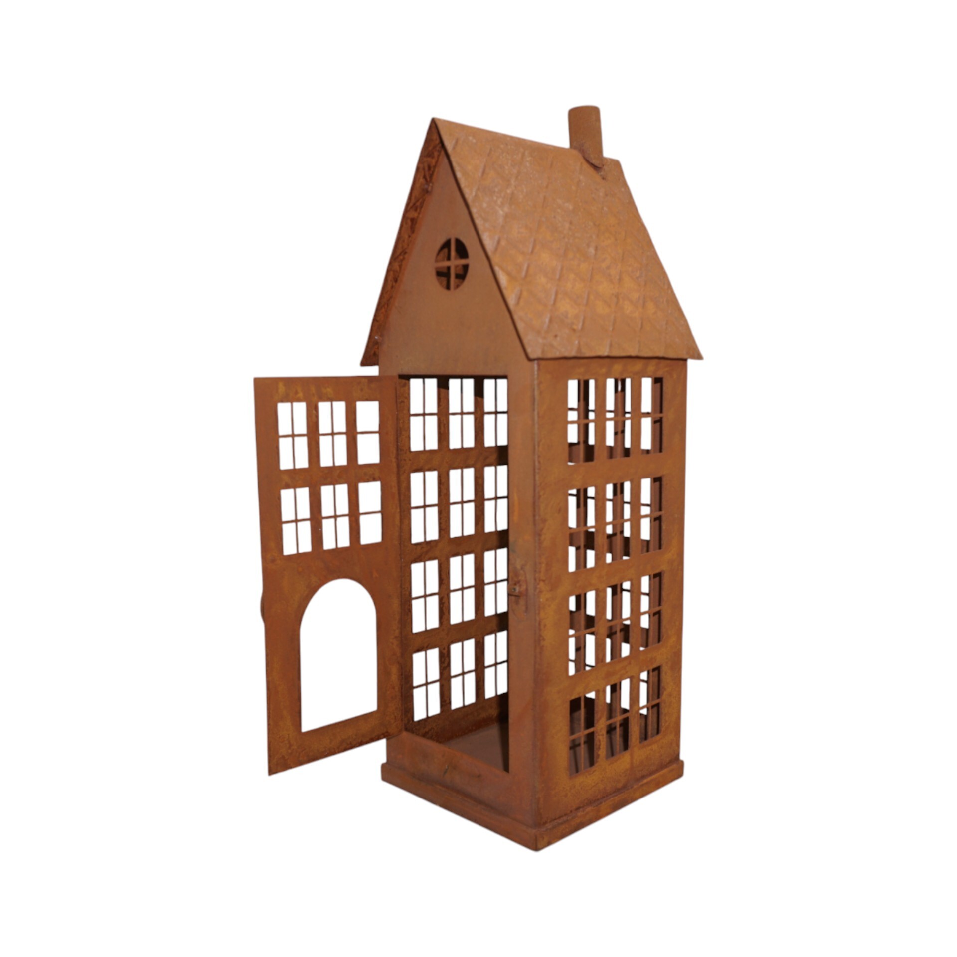 Darstellung von Haus gross zum Stellen m. Tür rost