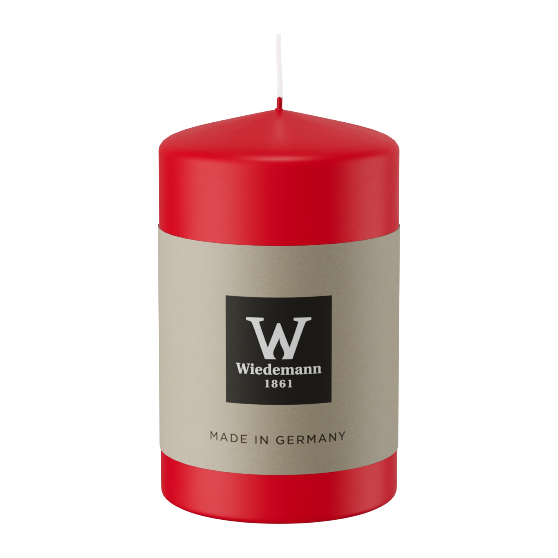 Darstellung von Stumpen Kerze 100x78 mit CELLO ROT