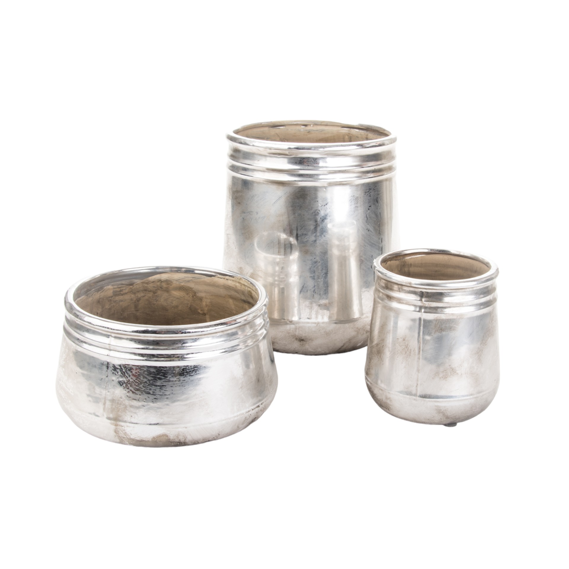 Darstellung von RP Keramiktopf rund flach silber