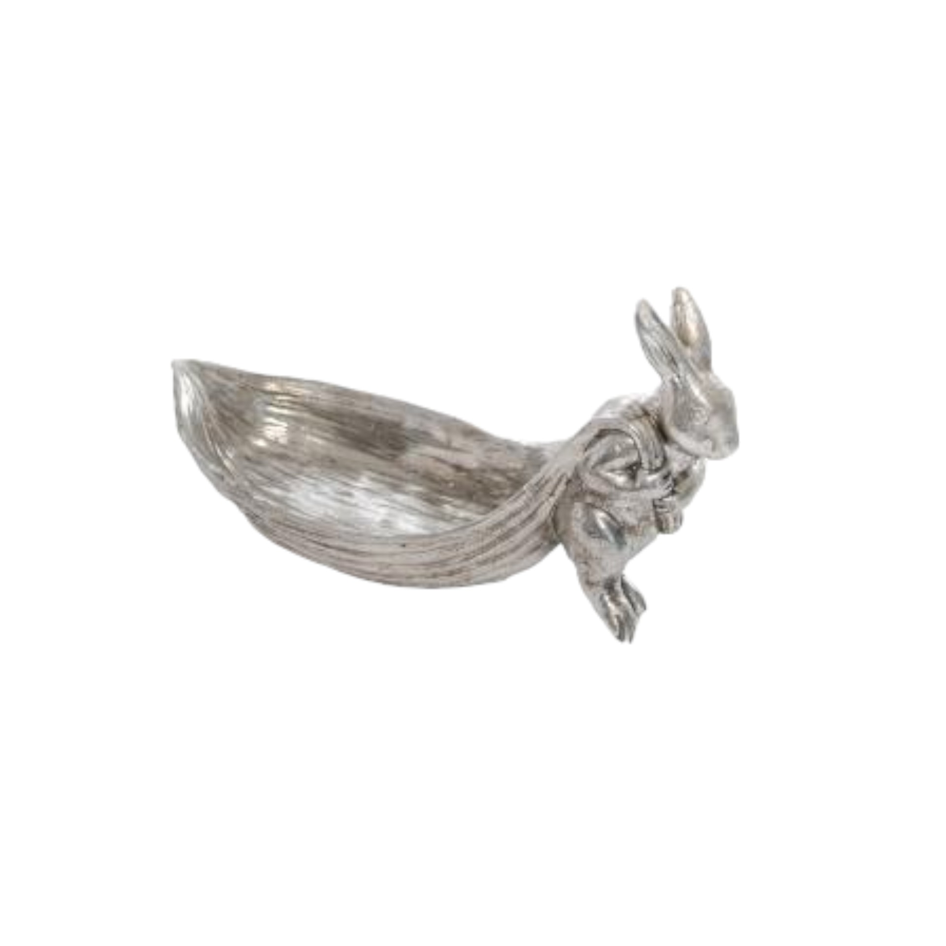 Darstellung von Hase m. Schüssel gross silber
