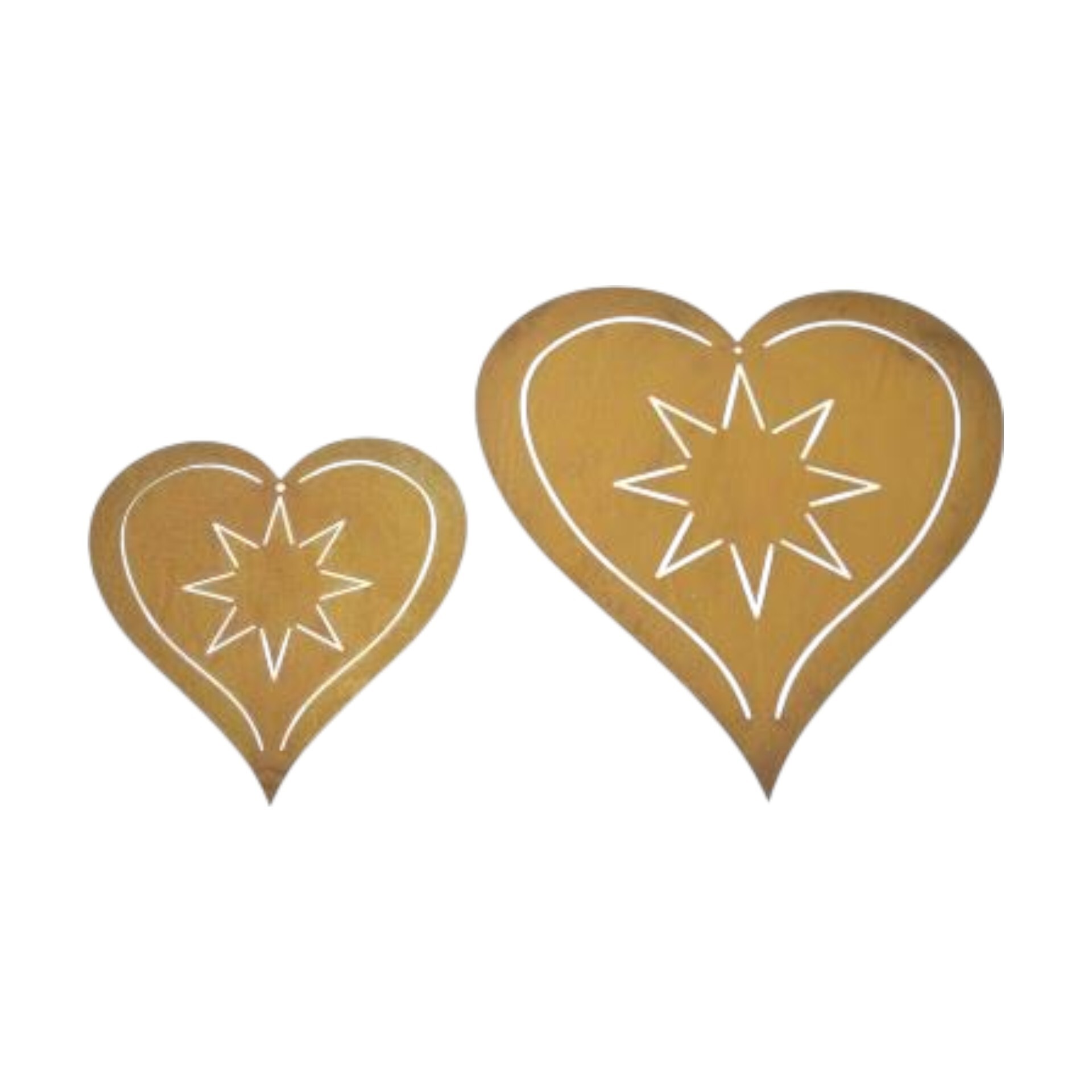 Darstellung von Herz gross mit Stern 31x30 cm