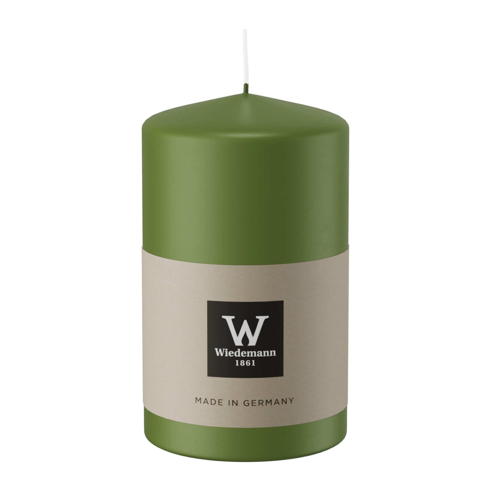 Darstellung von Stumpen Kerze 200x68 mit CELLO OLIVE