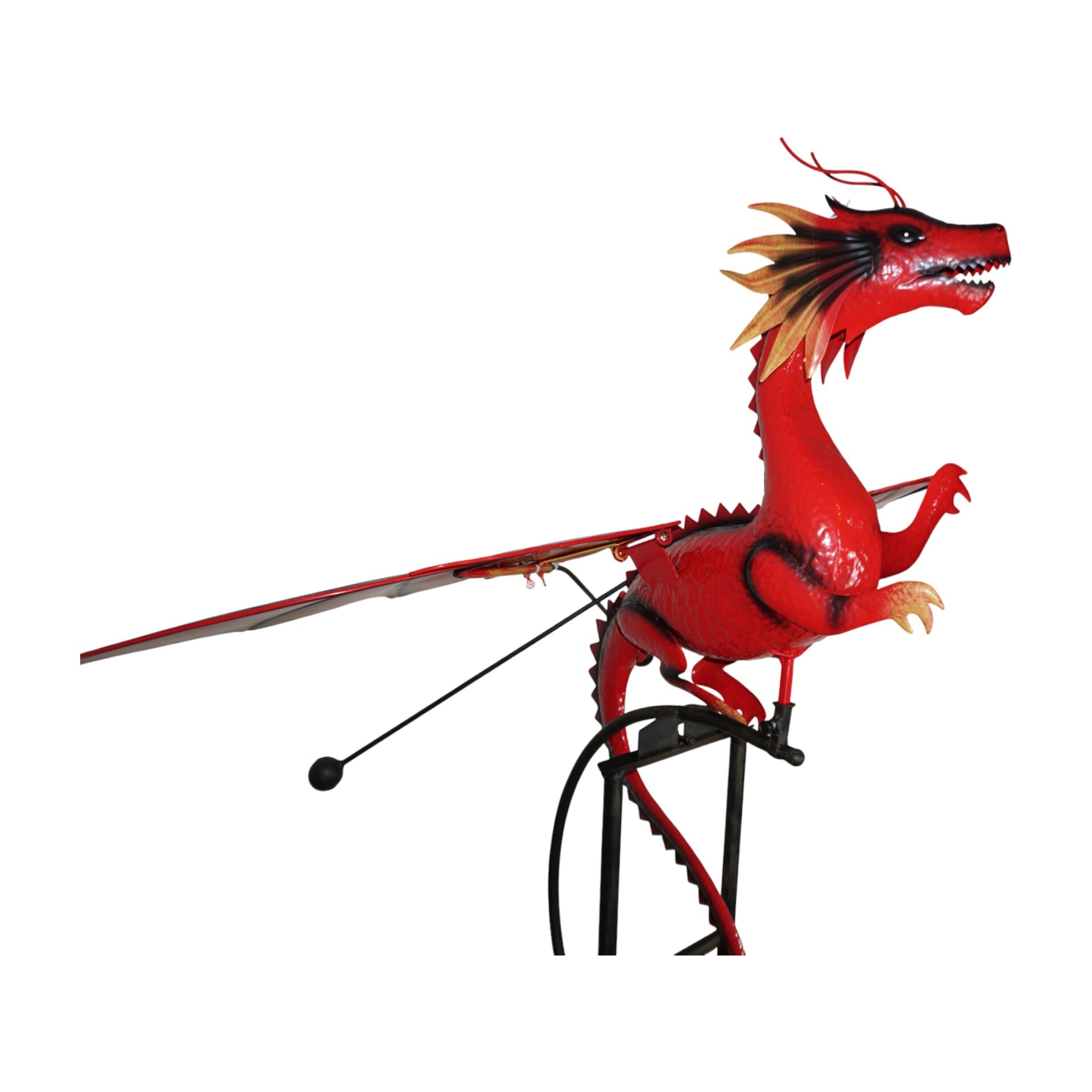 Darstellung von XXL Drache Tiamat rot wippend