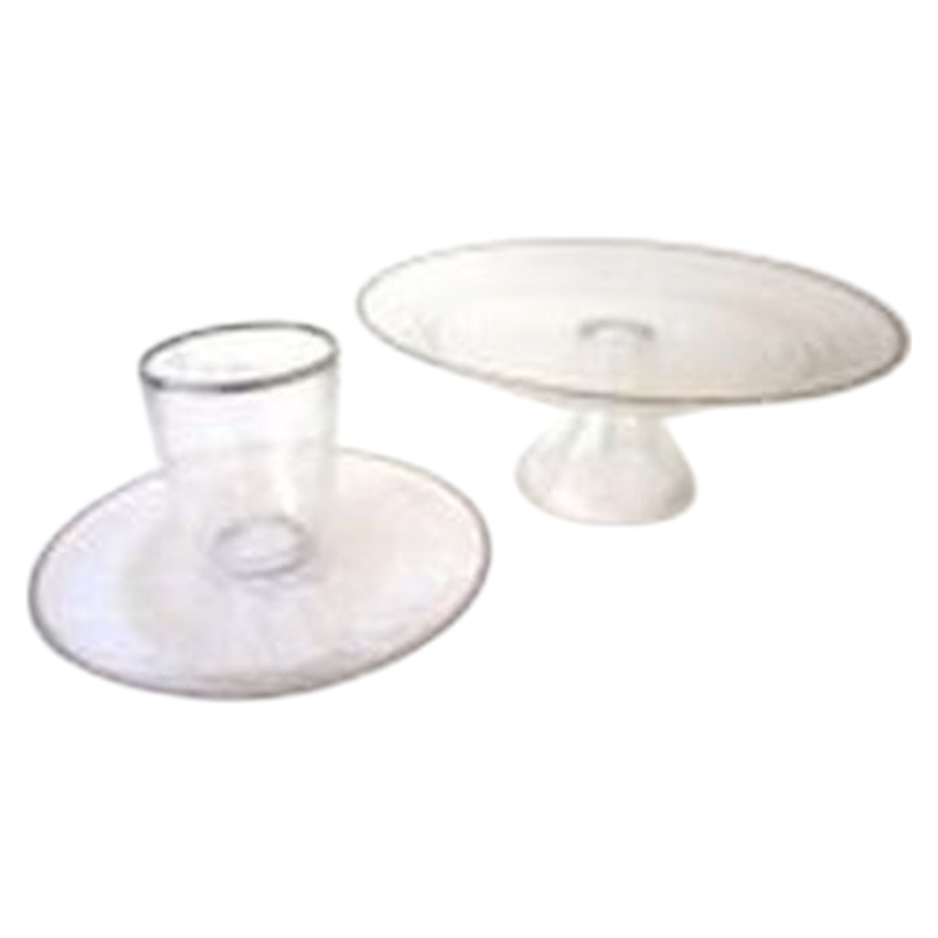 Darstellung von RP Glasteller mit Silberrand gross