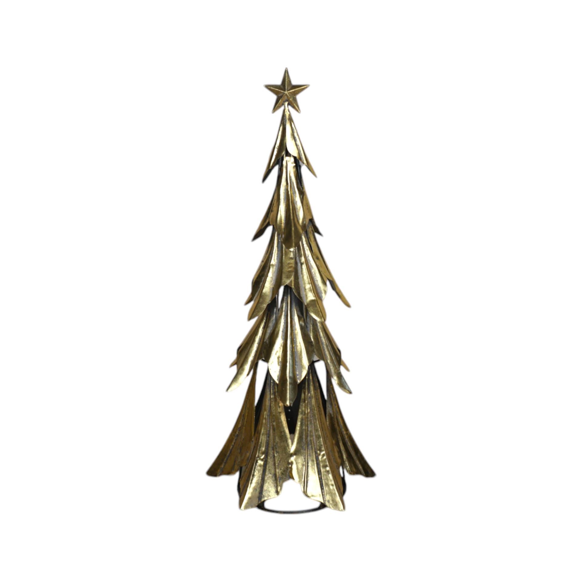 Darstellung von Weihnachtsbaum gold mittel. mit Stern