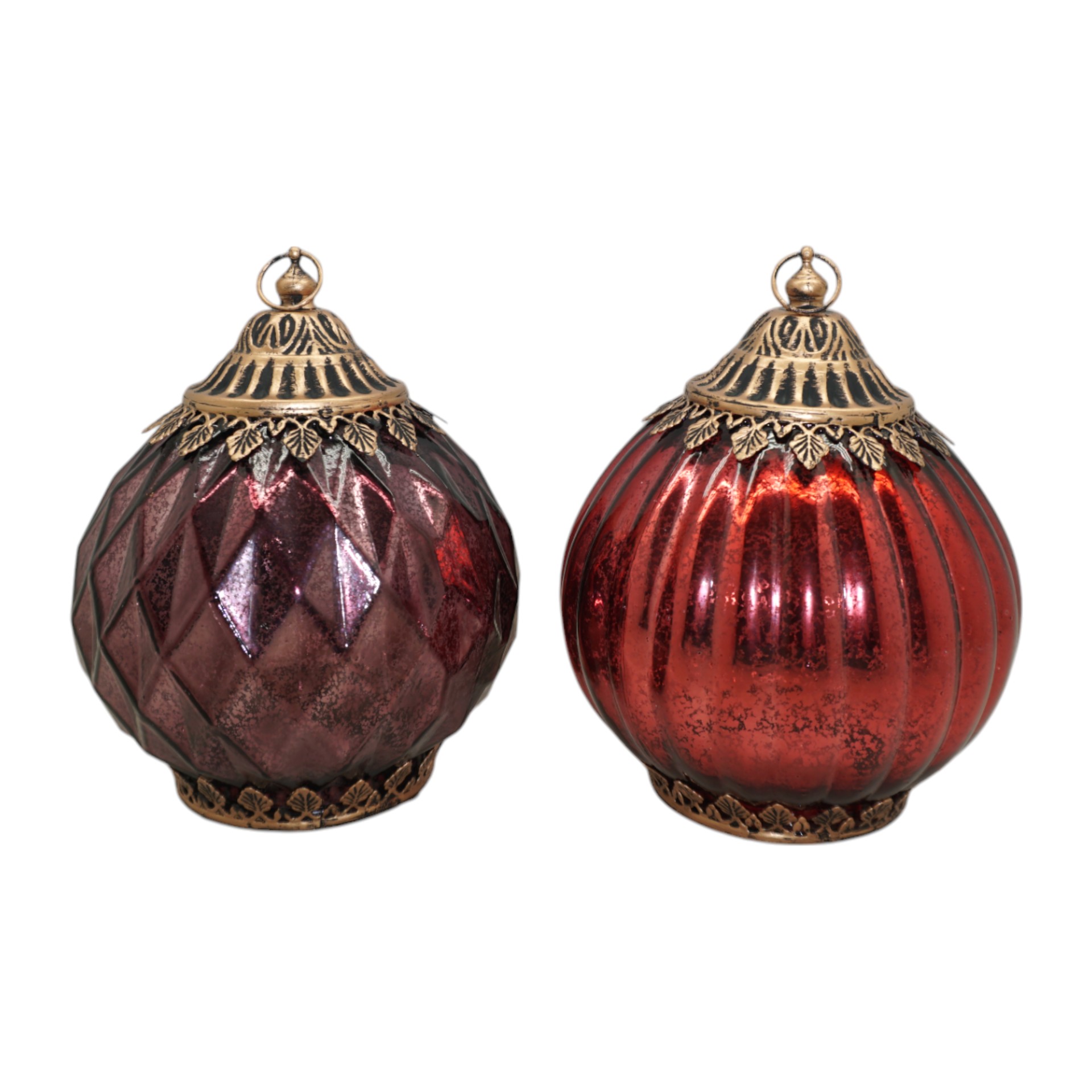 Darstellung von LED Windlicht bauchig gross mit Hänger