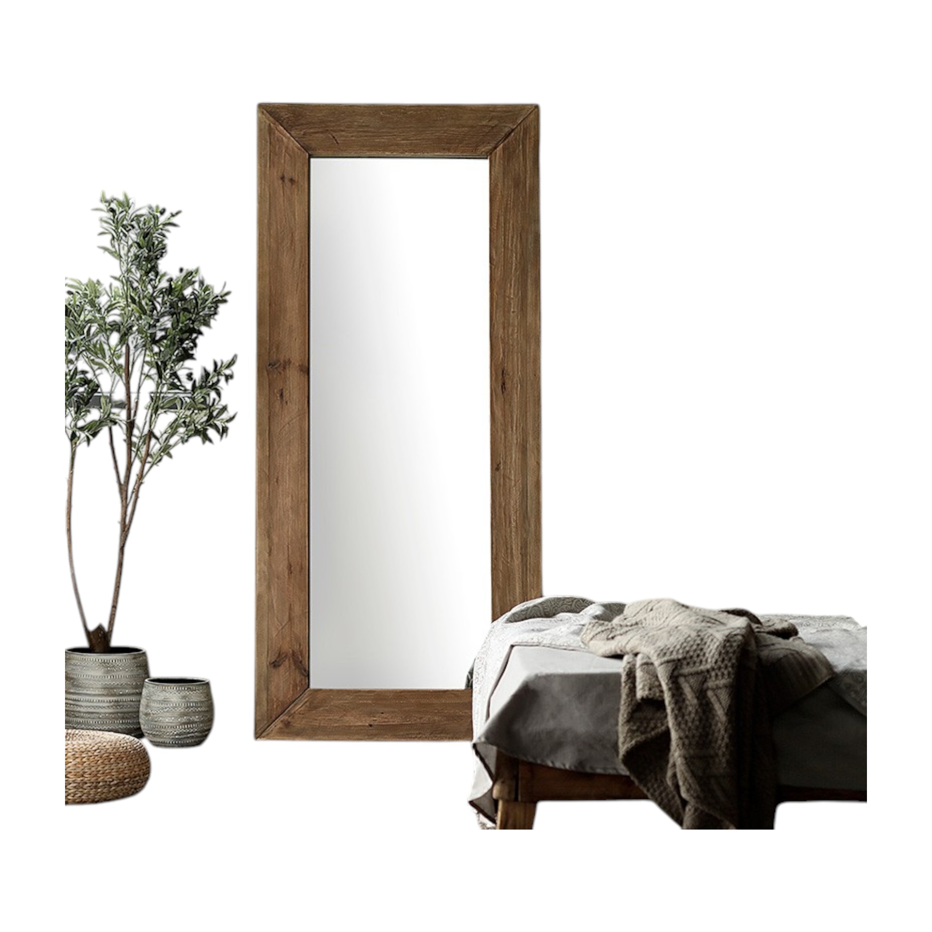 Darstellung von HOT Spiegel mit Aufhängung recycling Pinie