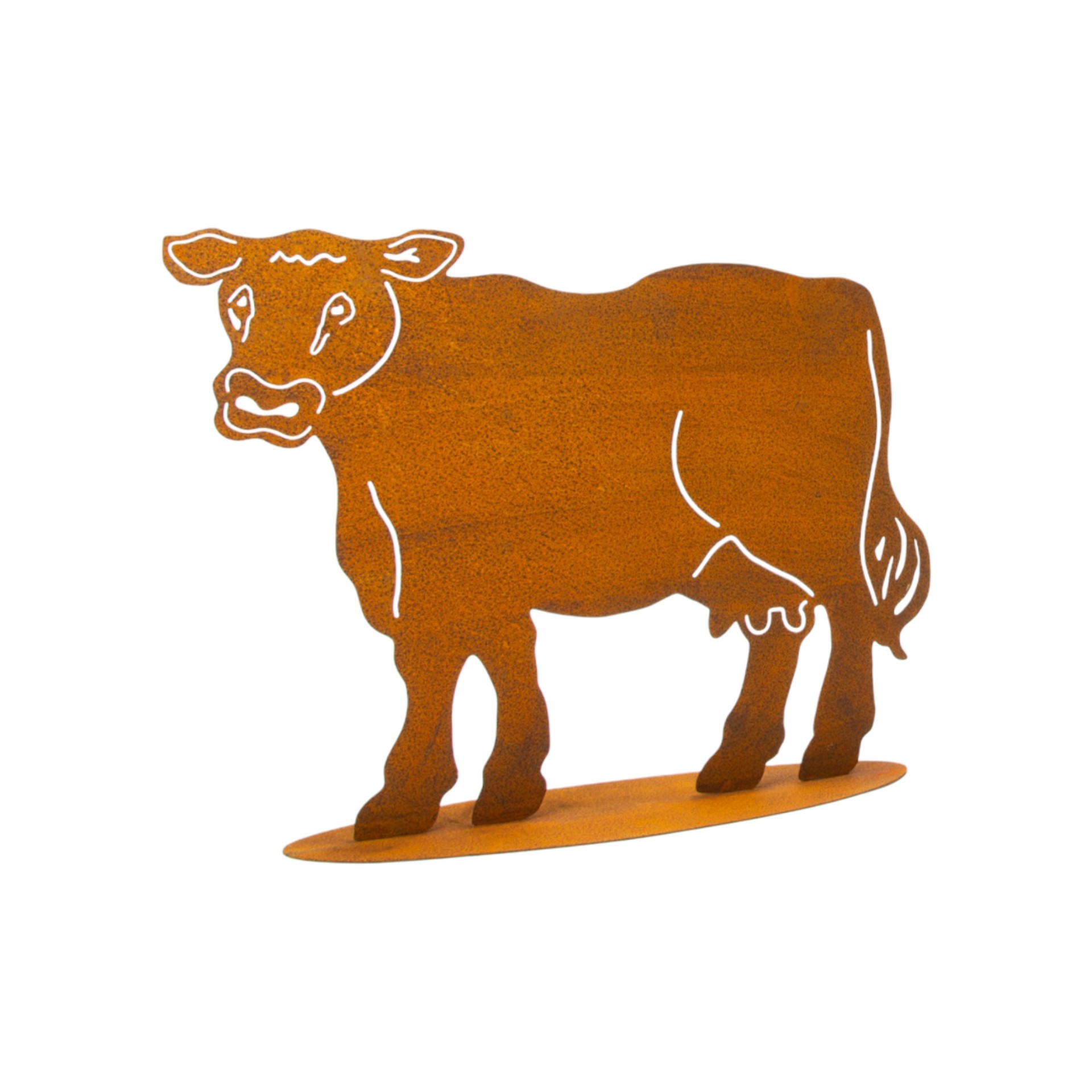 Darstellung von Kuh mittel auf Platte